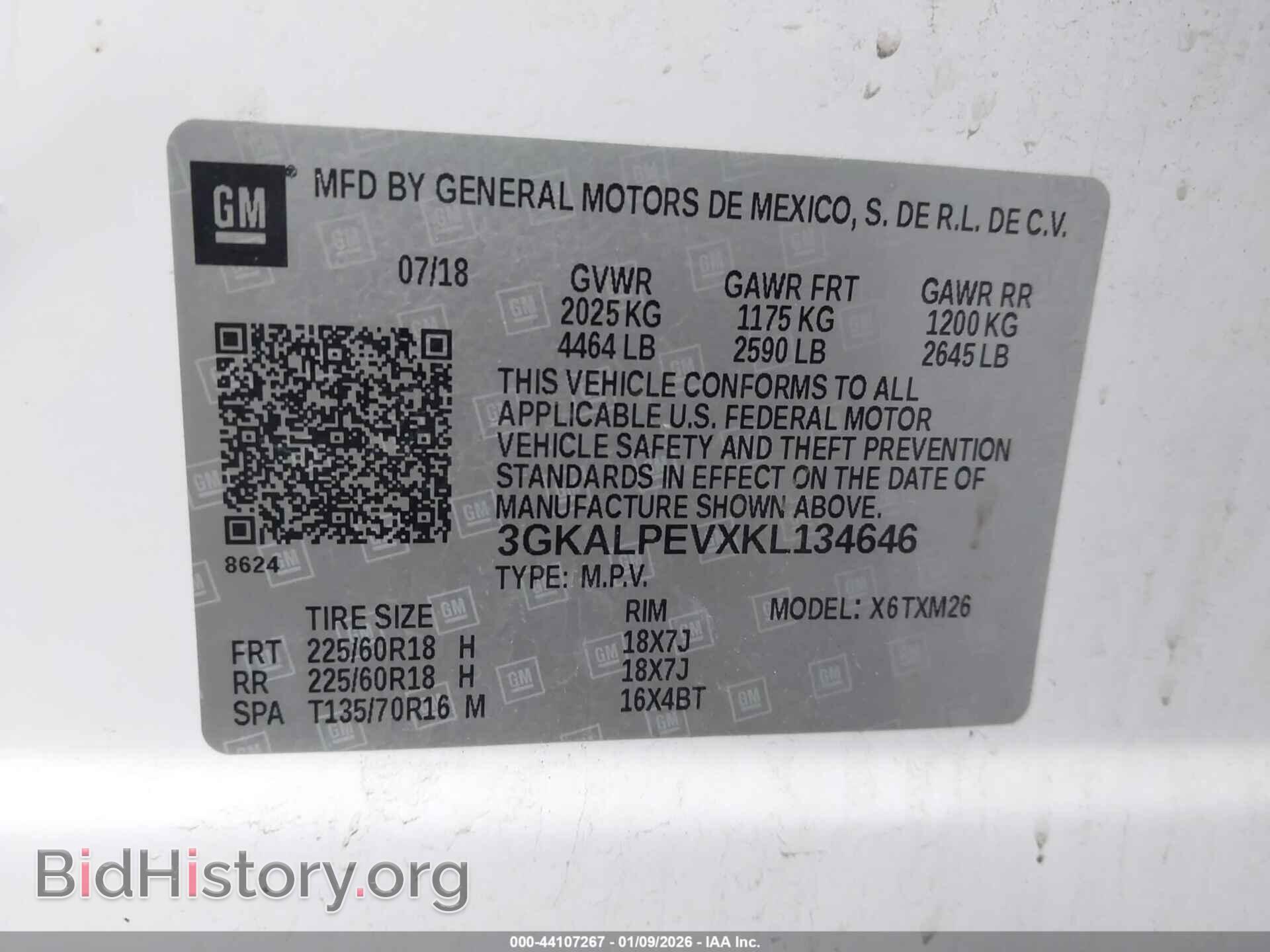 2019 GMC TERRAIN - VIN: 3GKALPEVXKL134646 - Photo 9