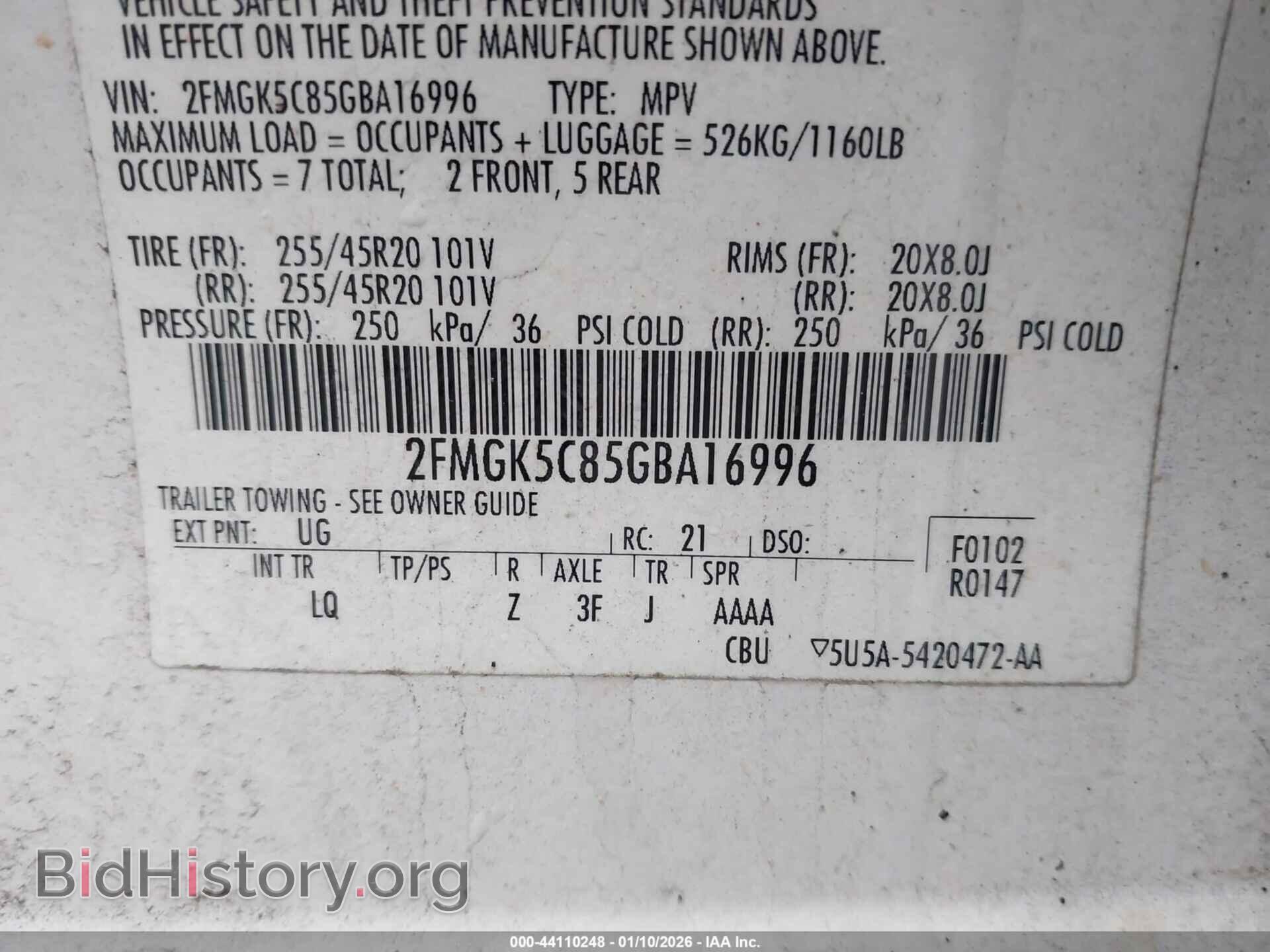 2016 FORD FLEX - VIN: 2FMGK5C85GBA16996 - Photo 9