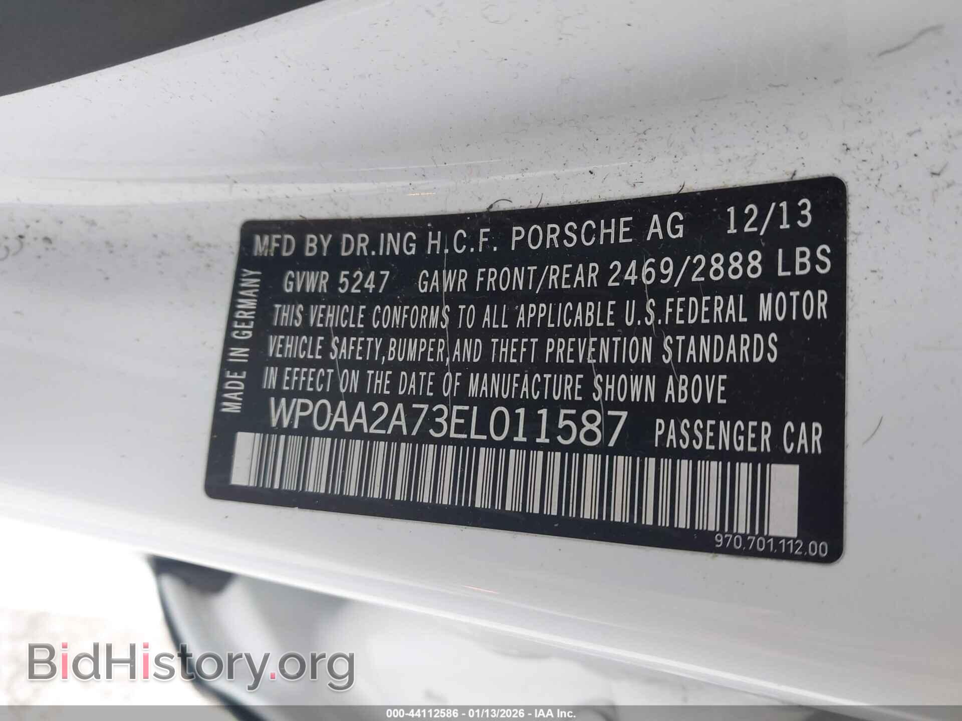 2014 PORSCHE PANAMERA - VIN: WP0AA2A73EL011587 - Photo 9