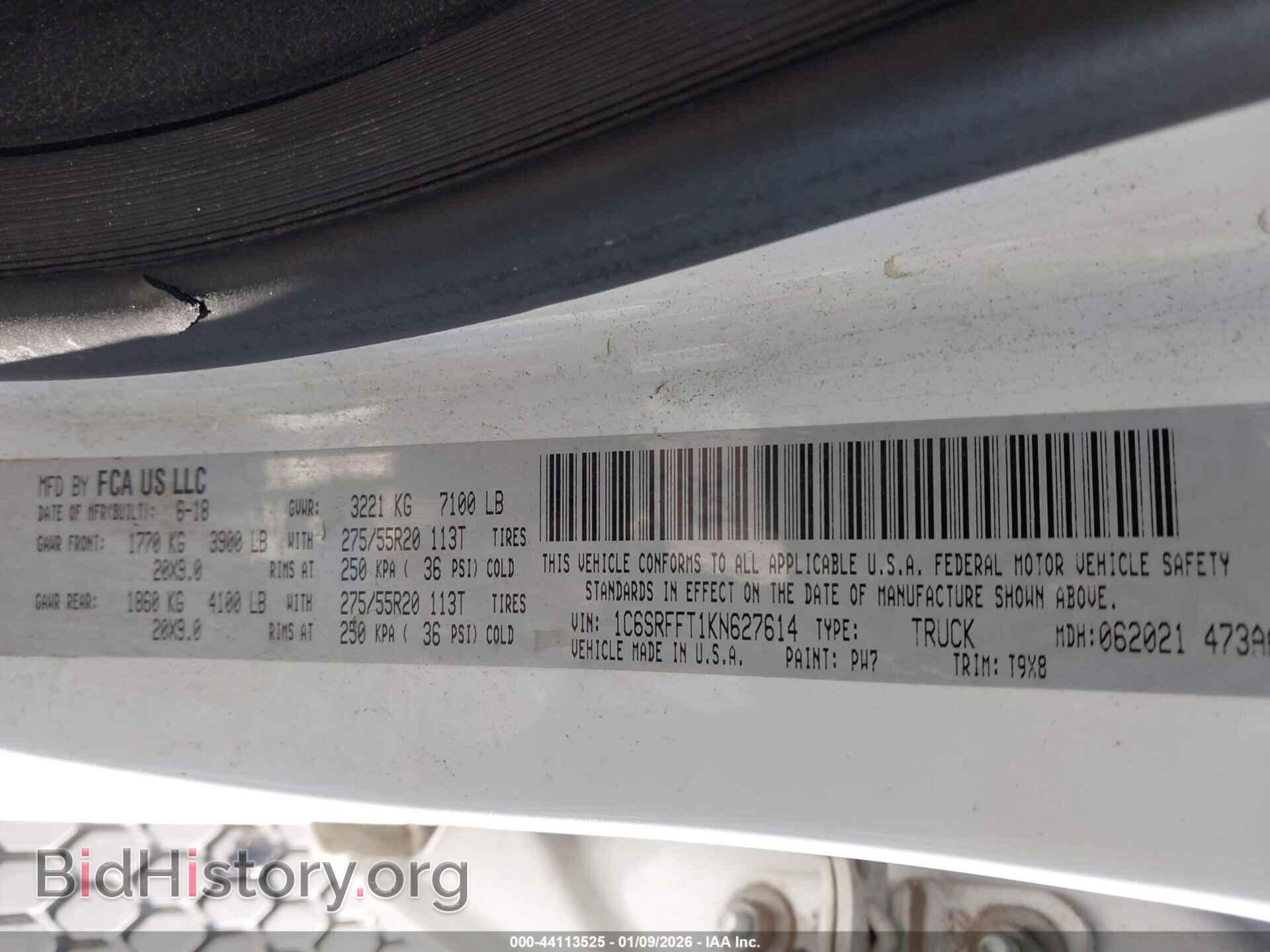 2019 RAM 1500 - VIN: 1C6SRFFT1KN627614 - Фото 9