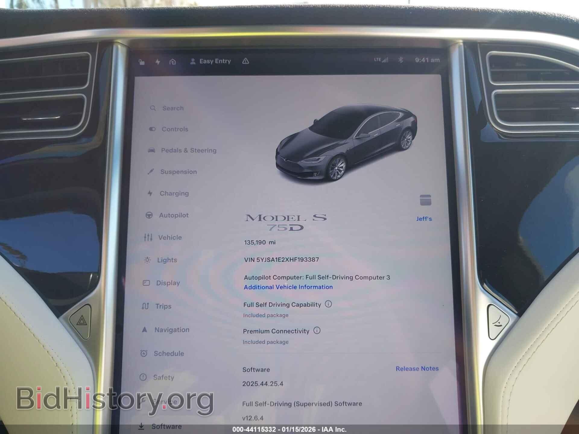 2017 TESLA MODEL S - VIN: 5YJSA1E2XHF193387 - Photo 7