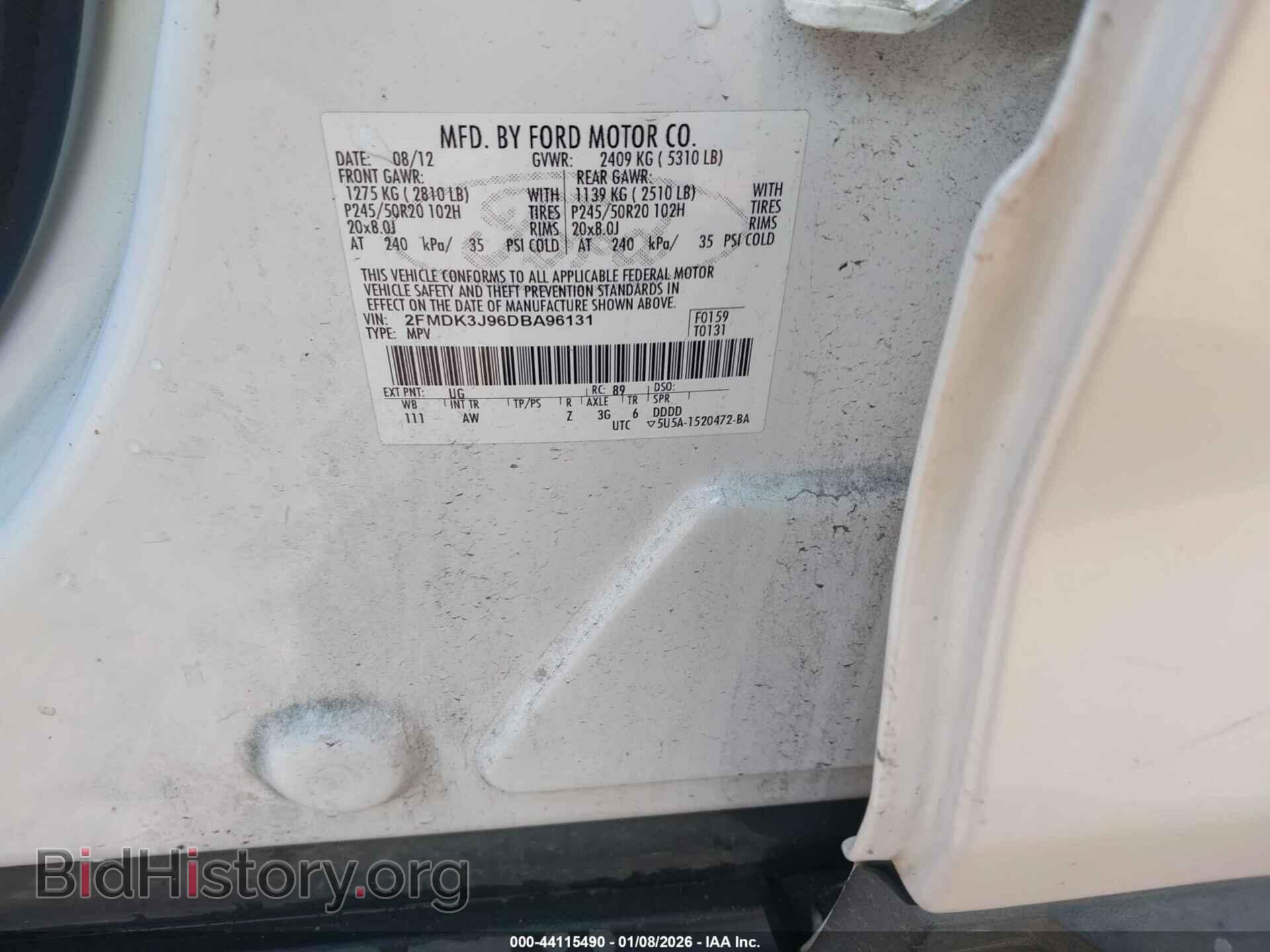 2013 FORD EDGE - VIN: 2FMDK3J96DBA96131 - Photo 9