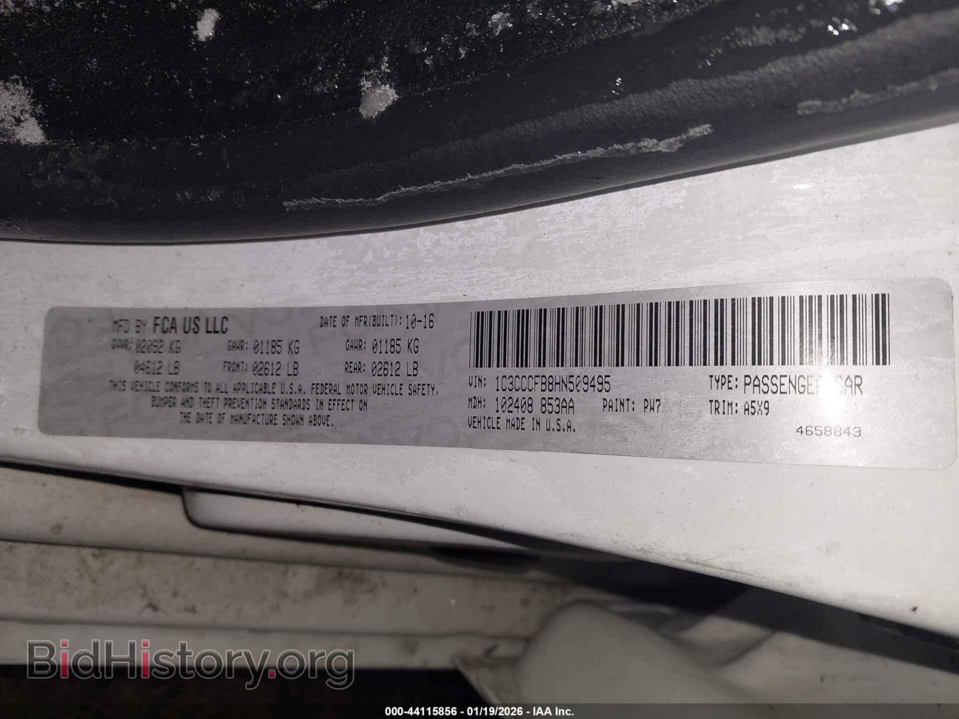 2017 CHRYSLER 200 - VIN: 1C3CCCFB8HN509495 - Фото 9