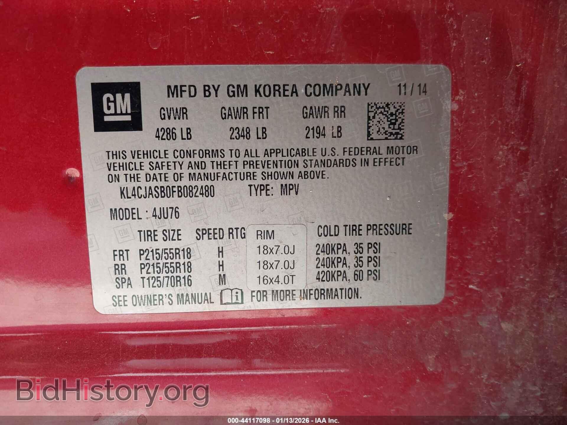2015 BUICK ENCORE - VIN: KL4CJASB0FB082480 - Photo 9