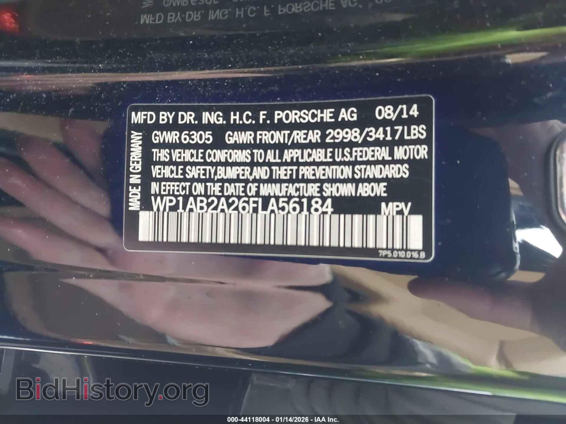 2015 PORSCHE CAYENNE - VIN: WP1AB2A26FLA56184 - Фото 9