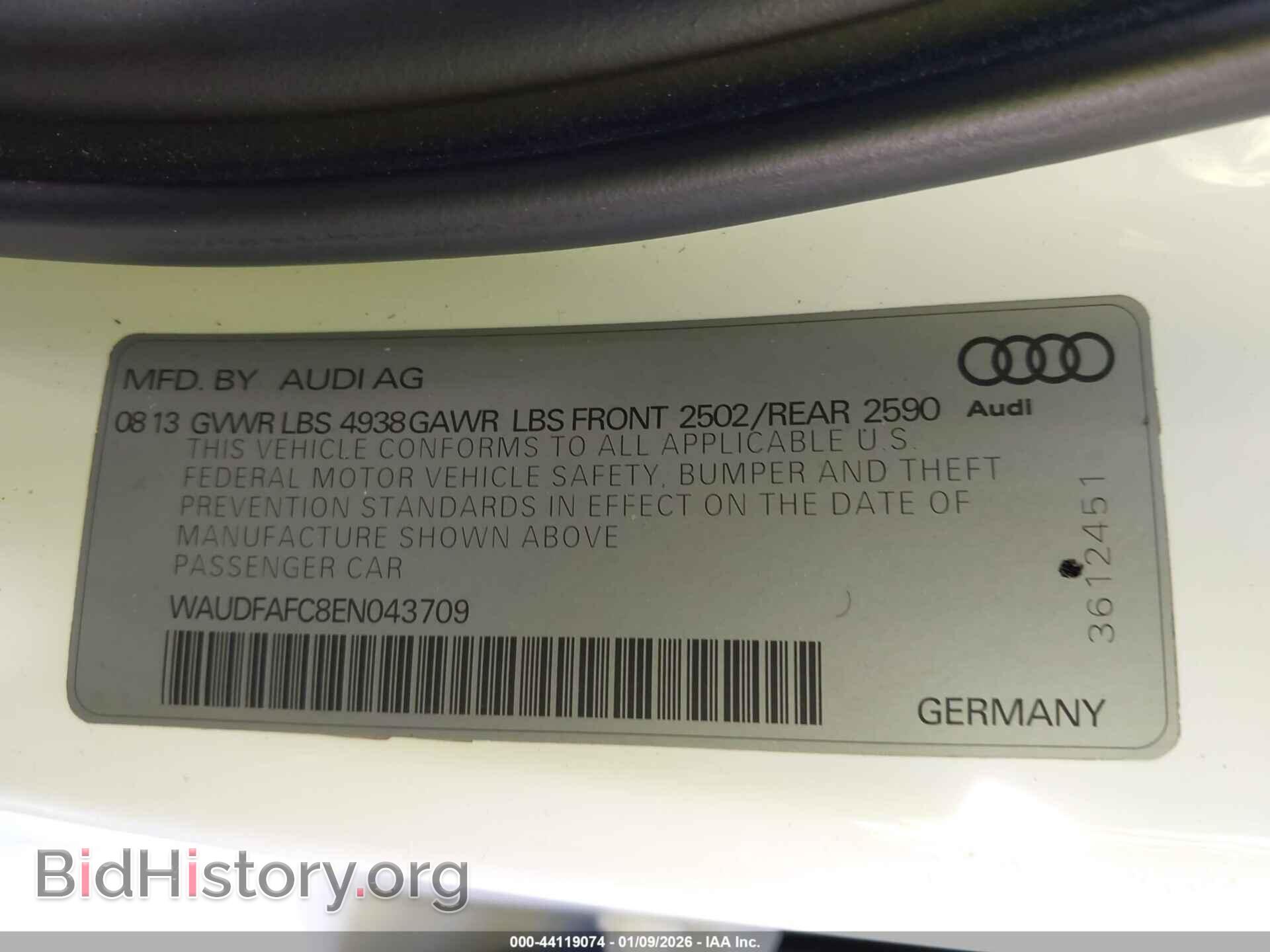 2014 AUDI A6 - VIN: WAUDFAFC8EN043709 - Photo 9