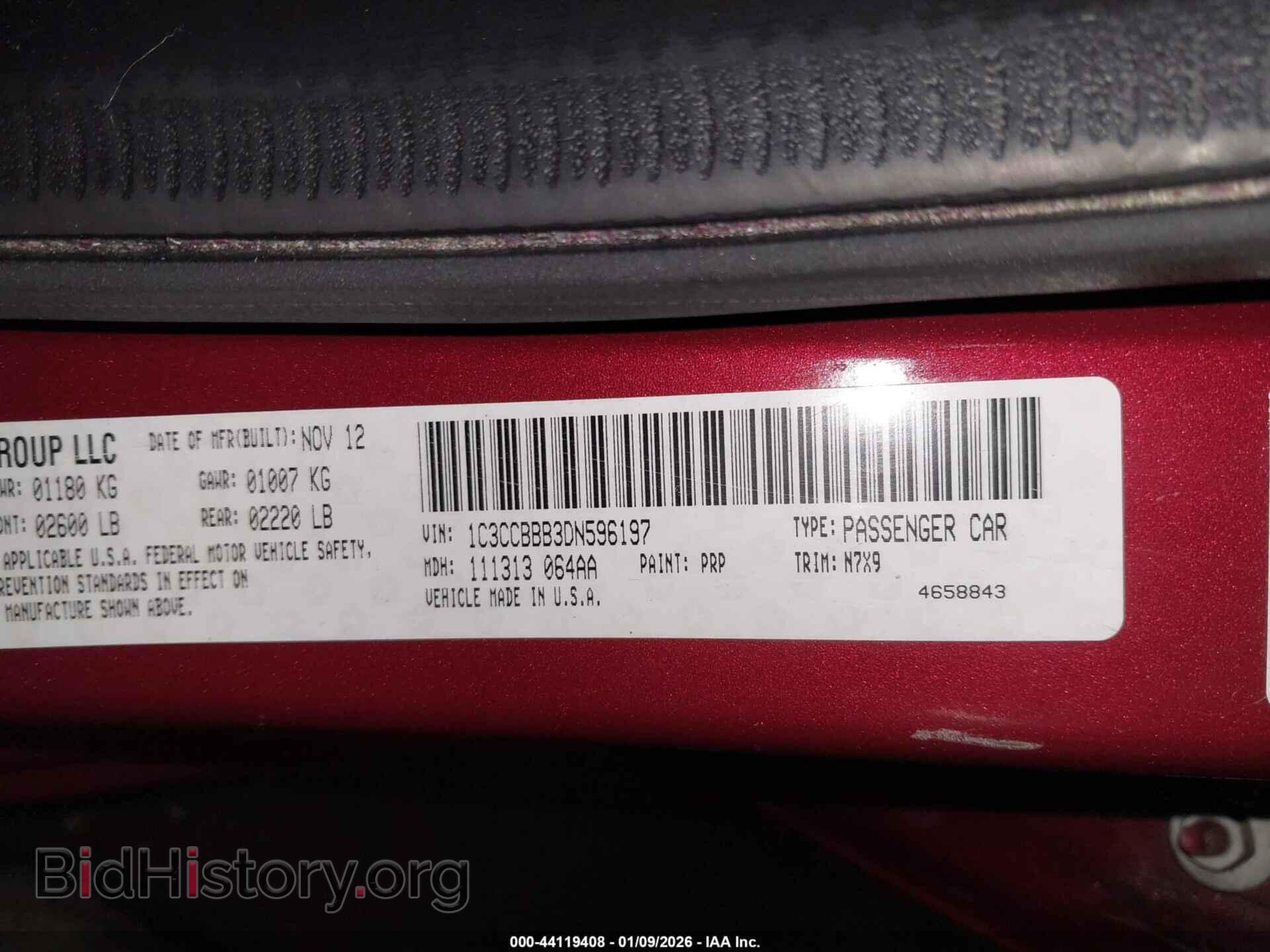 2013 CHRYSLER 200 - VIN: 1C3CCBBB3DN596197 - Фото 9
