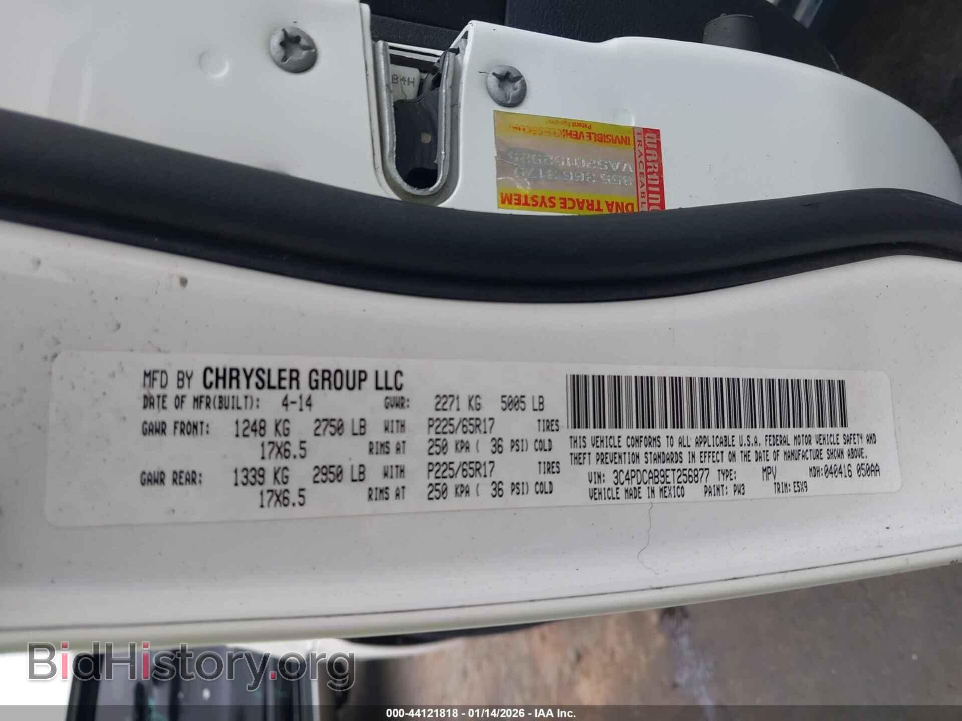 2014 DODGE JOURNEY - VIN: 3C4PDCAB9ET256877 - Фото 9