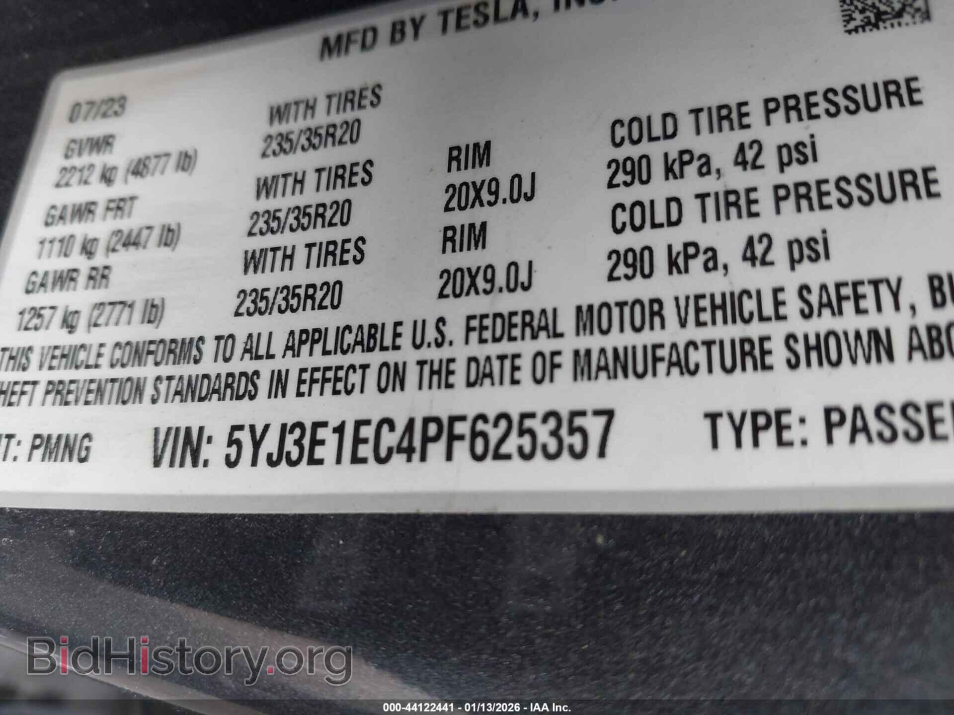 2023 TESLA MODEL 3 - VIN: 5YJ3E1EC4PF625357 - Фото 9