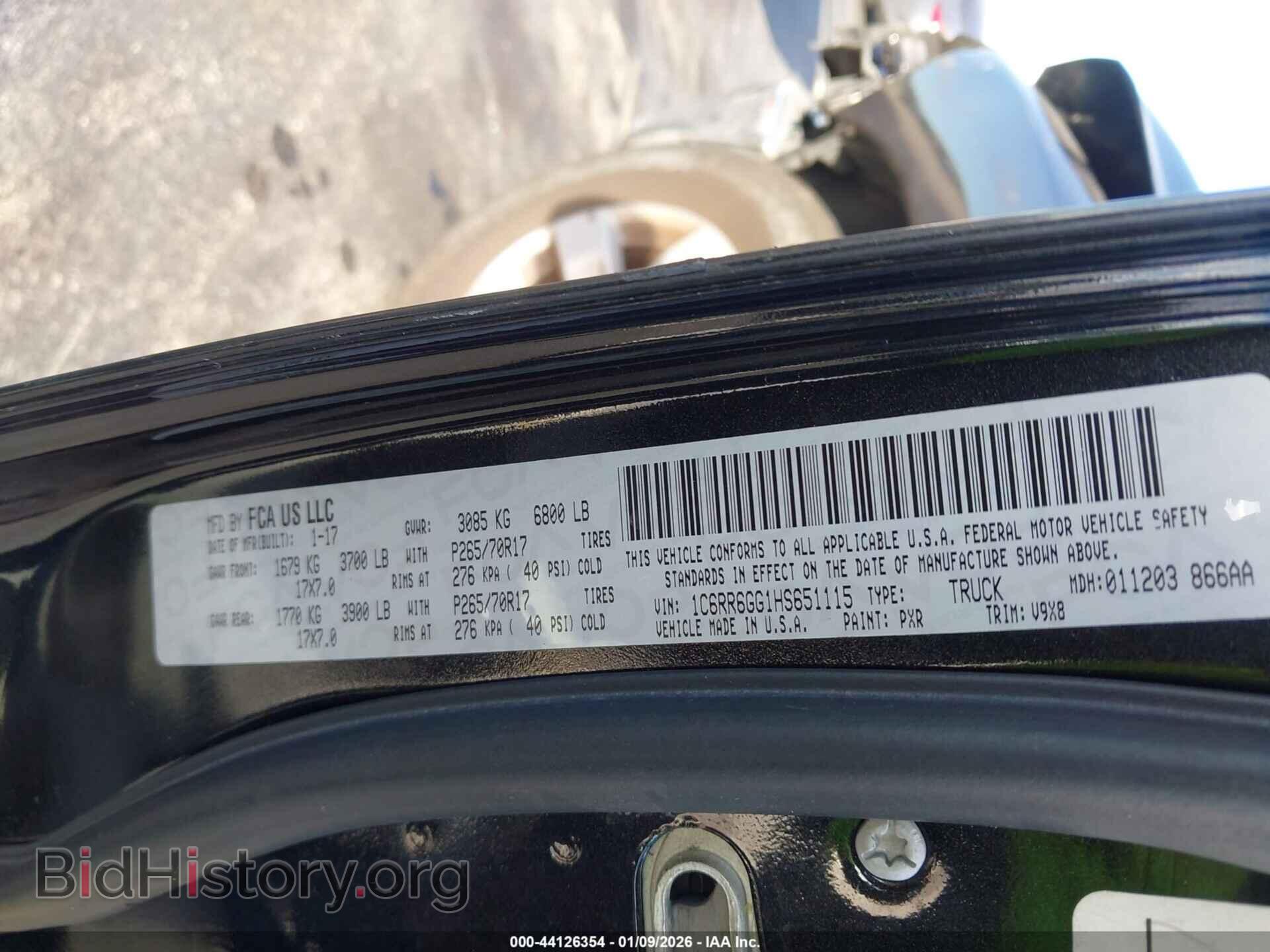 2017 RAM 1500 - VIN: 1C6RR6GG1HS651115 - Фото 9