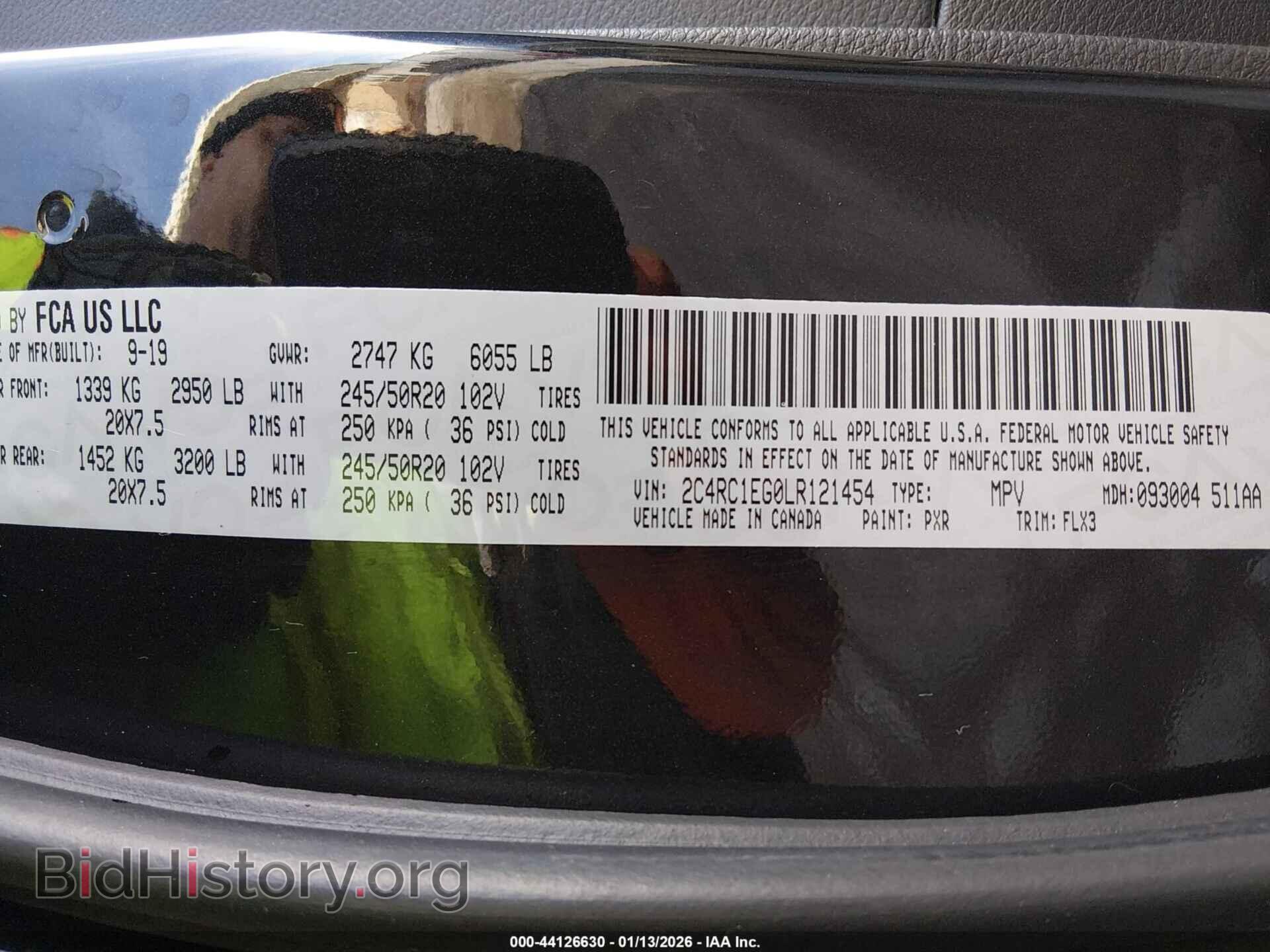 2020 CHRYSLER PACIFICA - VIN: 2C4RC1EG0LR121454 - Photo 9