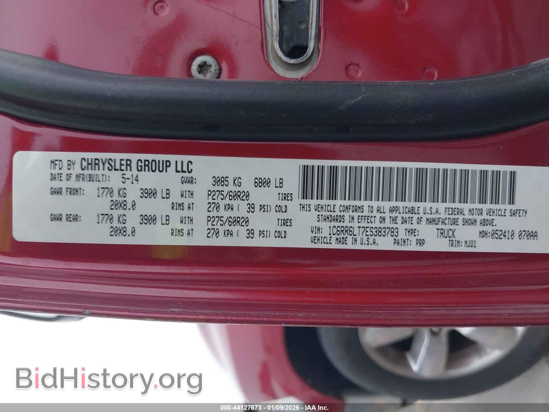 2014 RAM 1500 - VIN: 1C6RR6LT7ES383783 - Фото 9