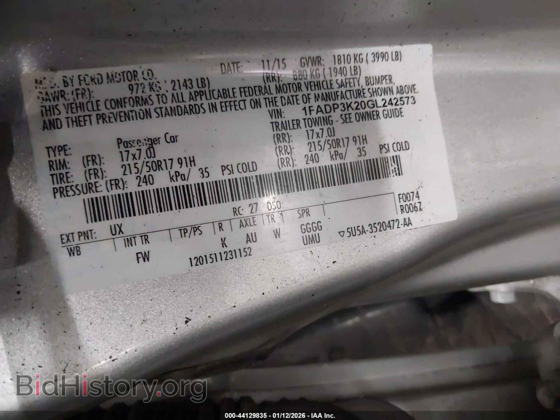 2016 FORD FOCUS - VIN: 1FADP3K20GL242573 - Photo 9