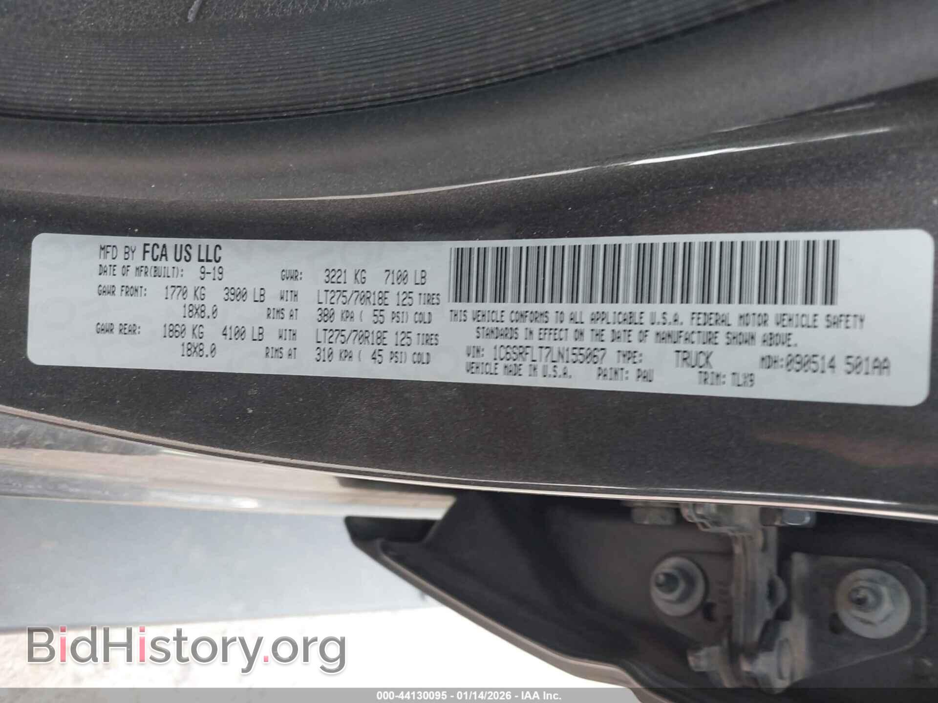 2020 RAM 1500 - VIN: 1C6SRFLT7LN155067 - Фото 9