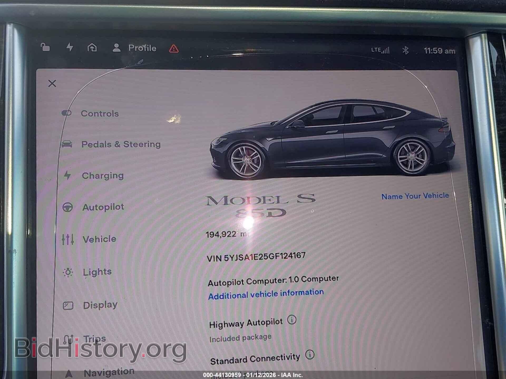 2016 TESLA MODEL S - VIN: 5YJSA1E25GF124167 - Photo 7