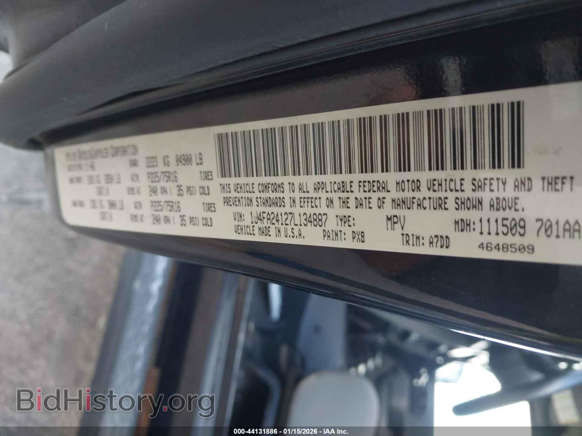 2007 JEEP WRANGLER - VIN: 1J4FA24127L134887 - Фото 9