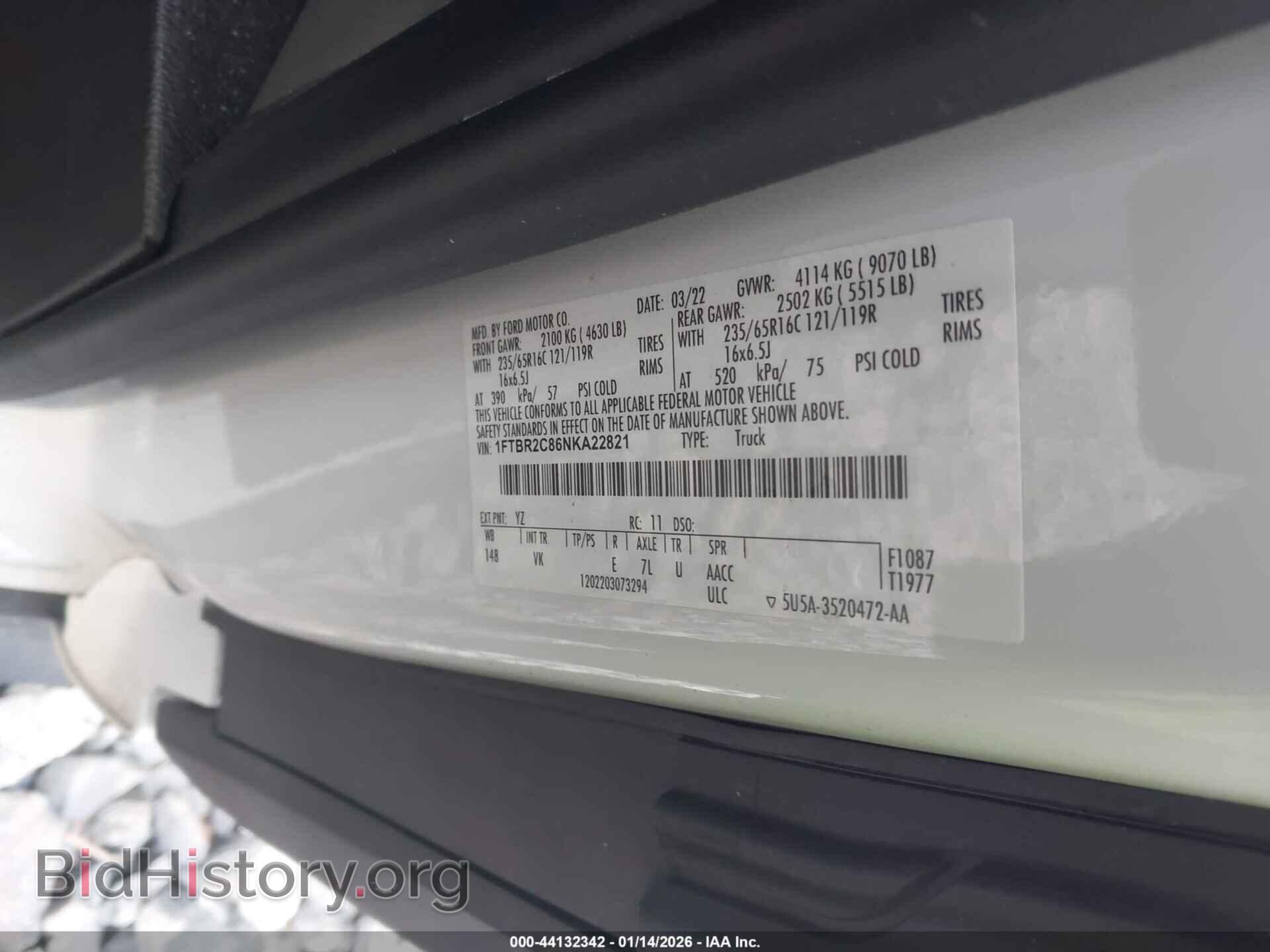 2022 FORD TRANSIT-250 - VIN: 1FTBR2C86NKA22821 - Photo 9
