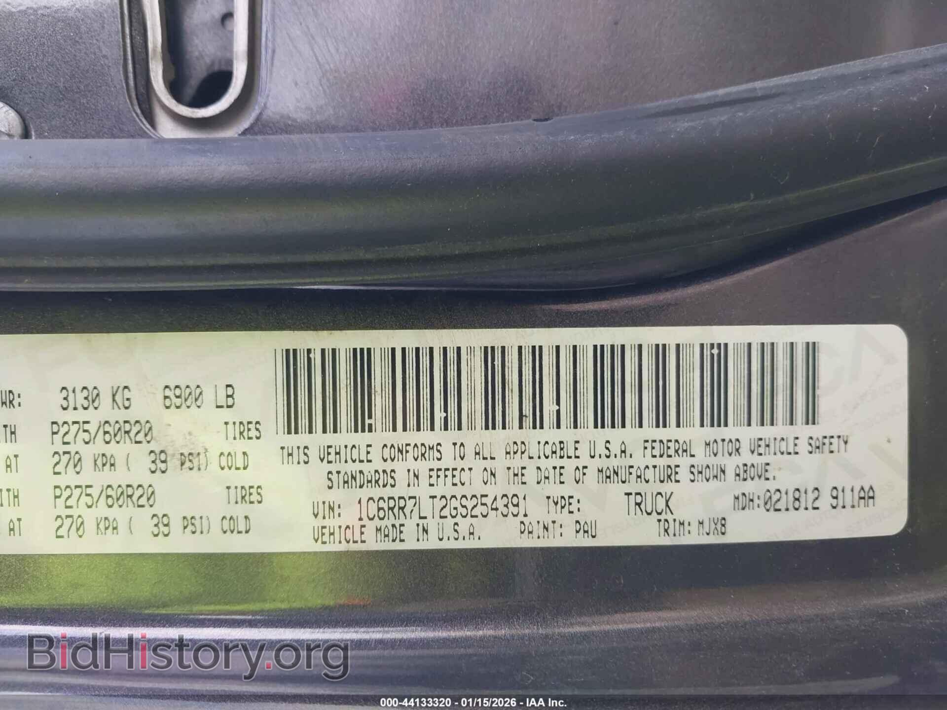 2016 RAM 1500 - VIN: 1C6RR7LT2GS254391 - Фото 9