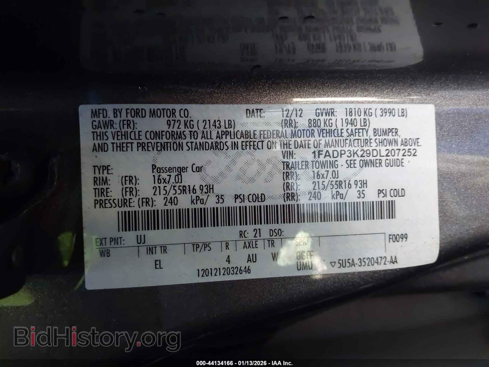 2013 FORD FOCUS - VIN: 1FADP3K29DL207252 - Photo 9
