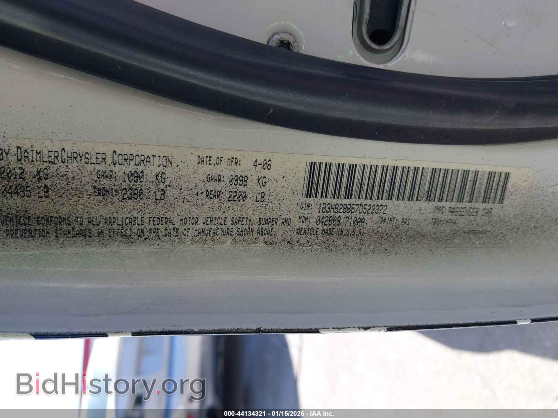 2007 DODGE CALIBER - VIN: 1B3HB28B57D523372 - Фото 9