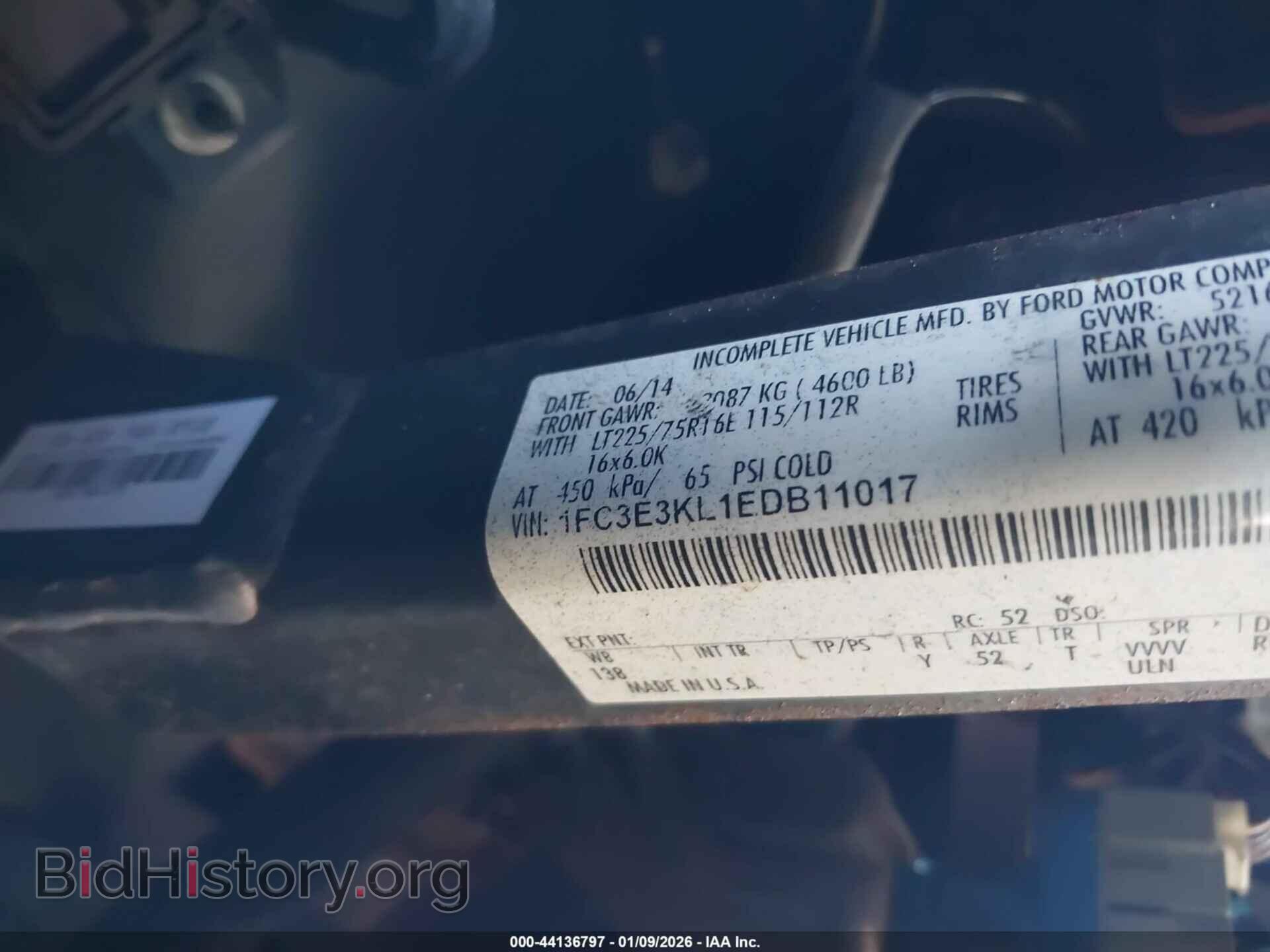 2014 FORD E-350 STRIPPED - VIN: 1FC3E3KL1EDB11017 - Photo 8