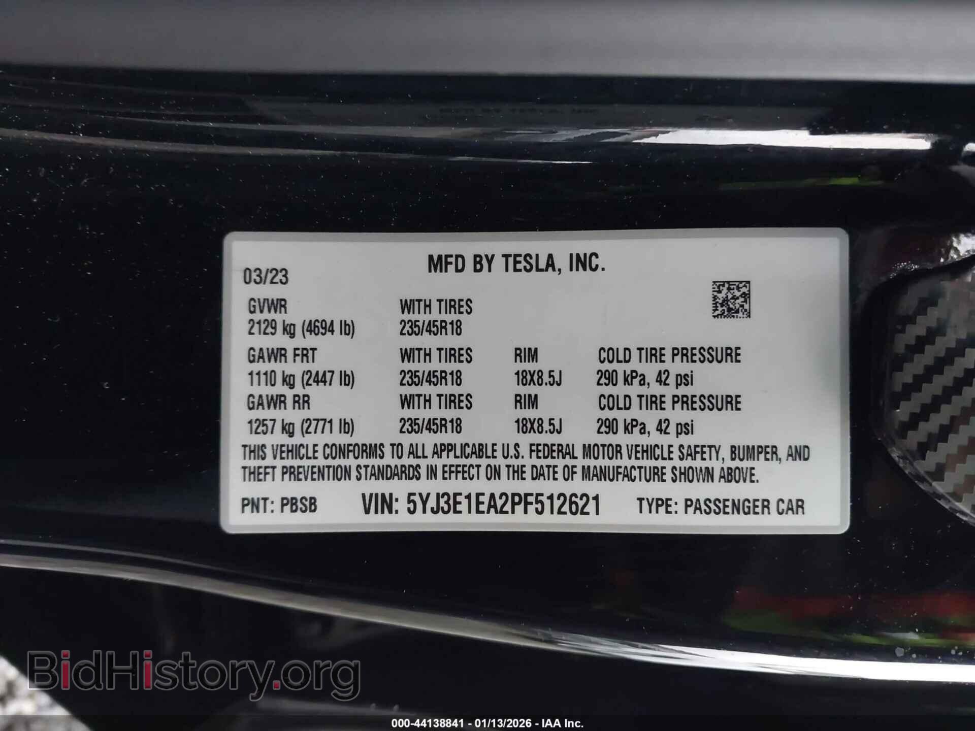 2023 TESLA MODEL 3 - VIN: 5YJ3E1EA2PF512621 - Фото 9