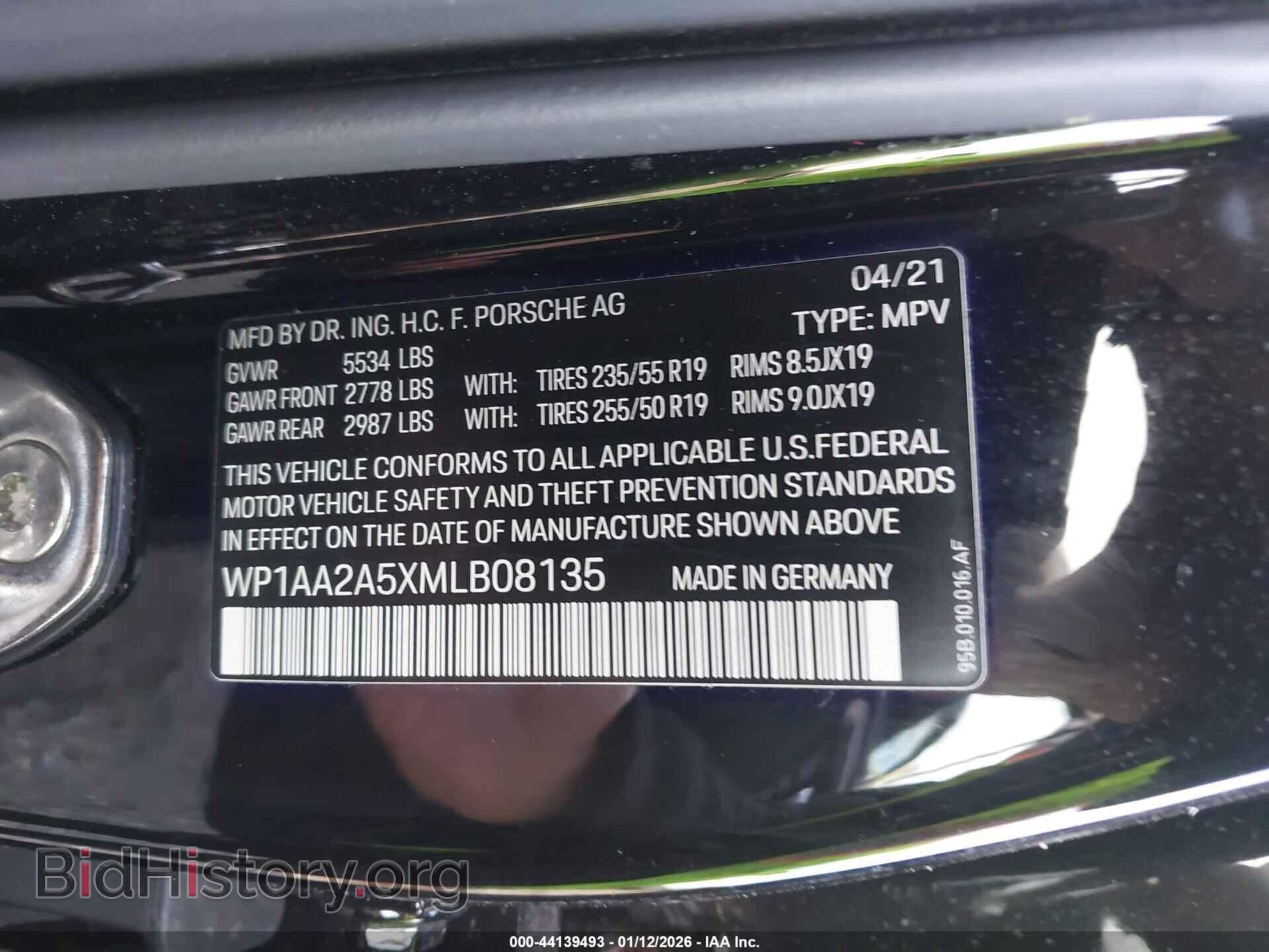 2021 PORSCHE MACAN - VIN: WP1AA2A5XMLB08135 - Photo 9