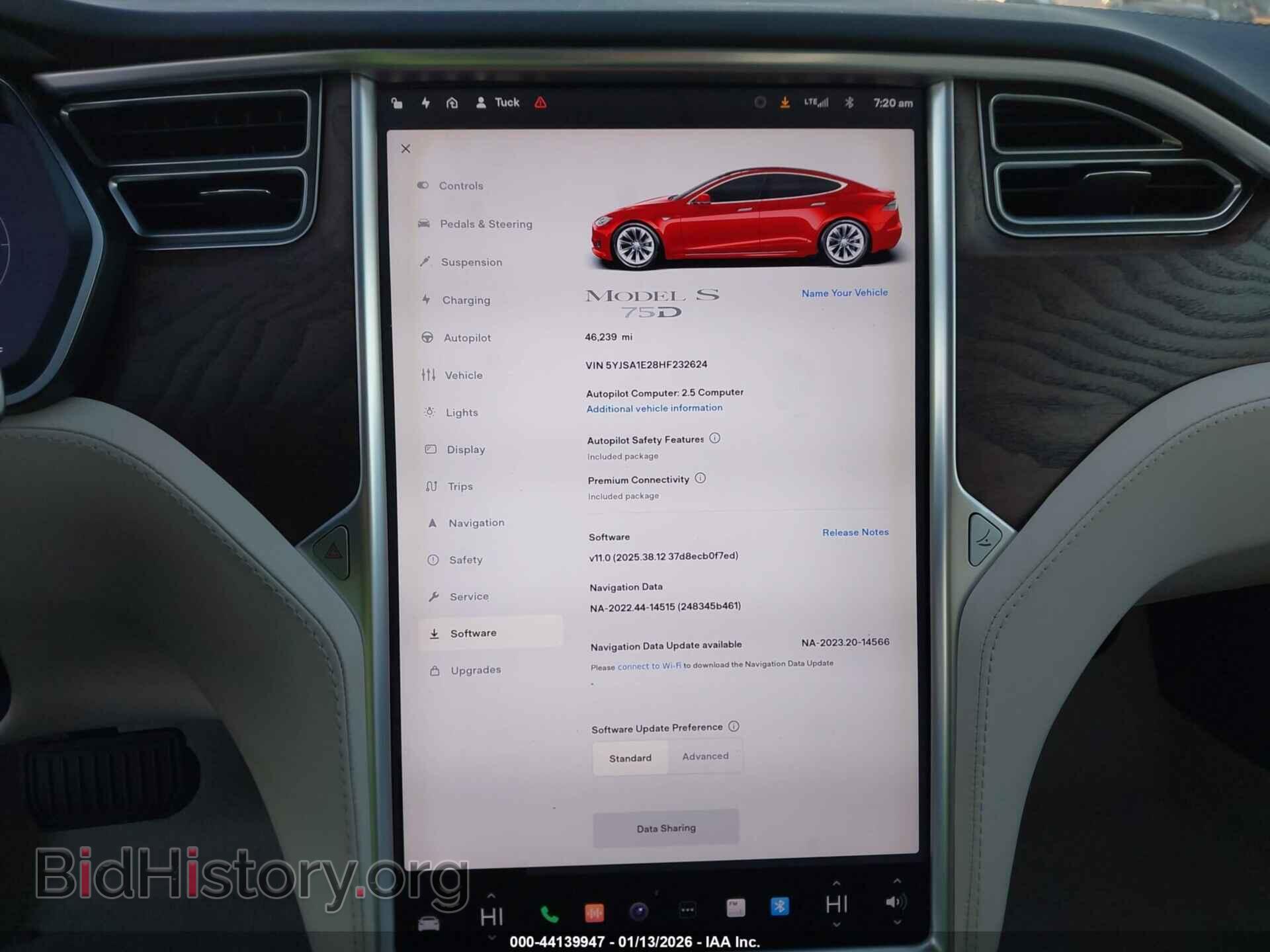 2017 TESLA MODEL S - VIN: 5YJSA1E28HF232624 - Фото 7