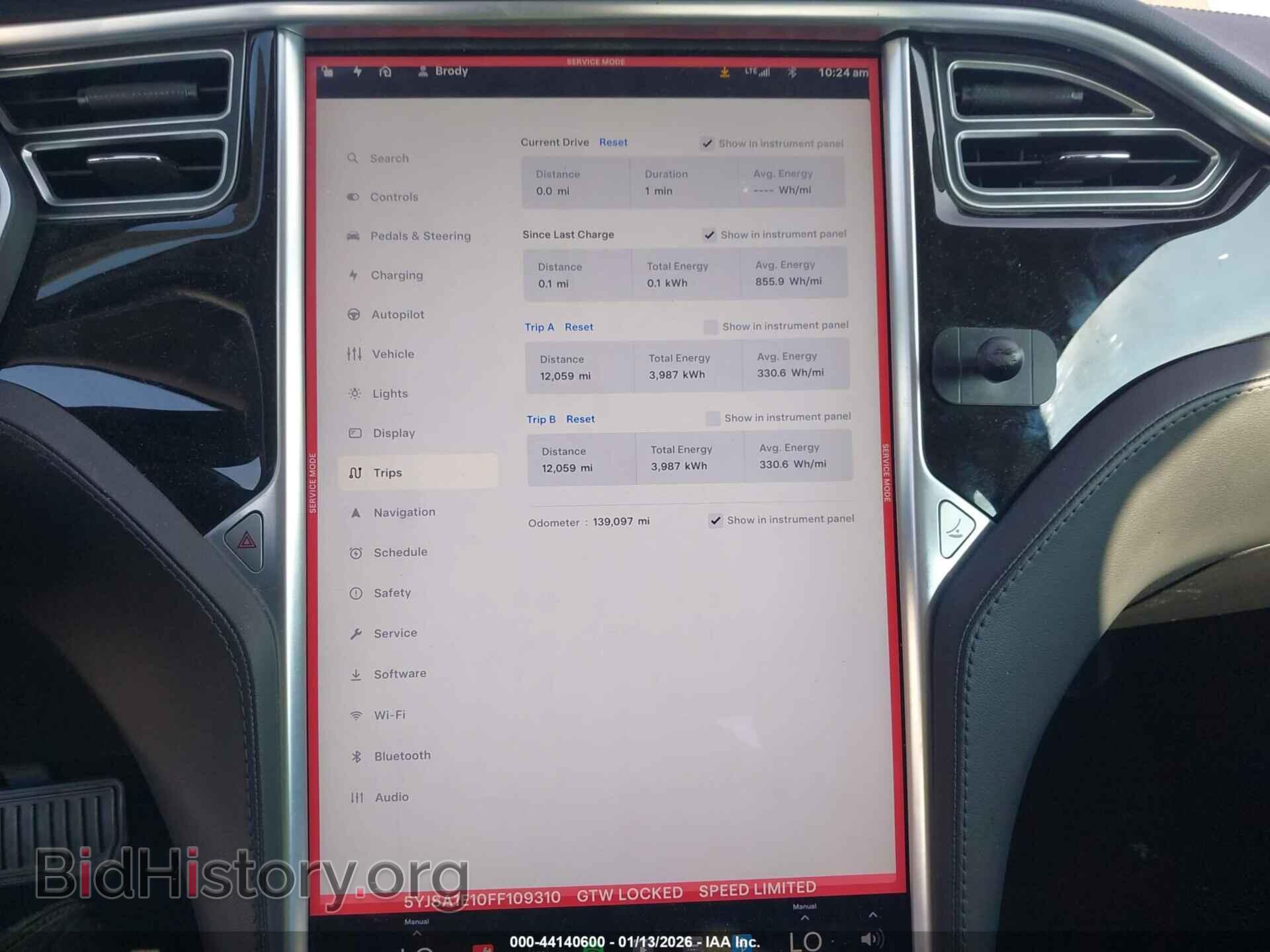 2015 TESLA MODEL S - VIN: 5YJSA1E10FF109310 - Фото 7