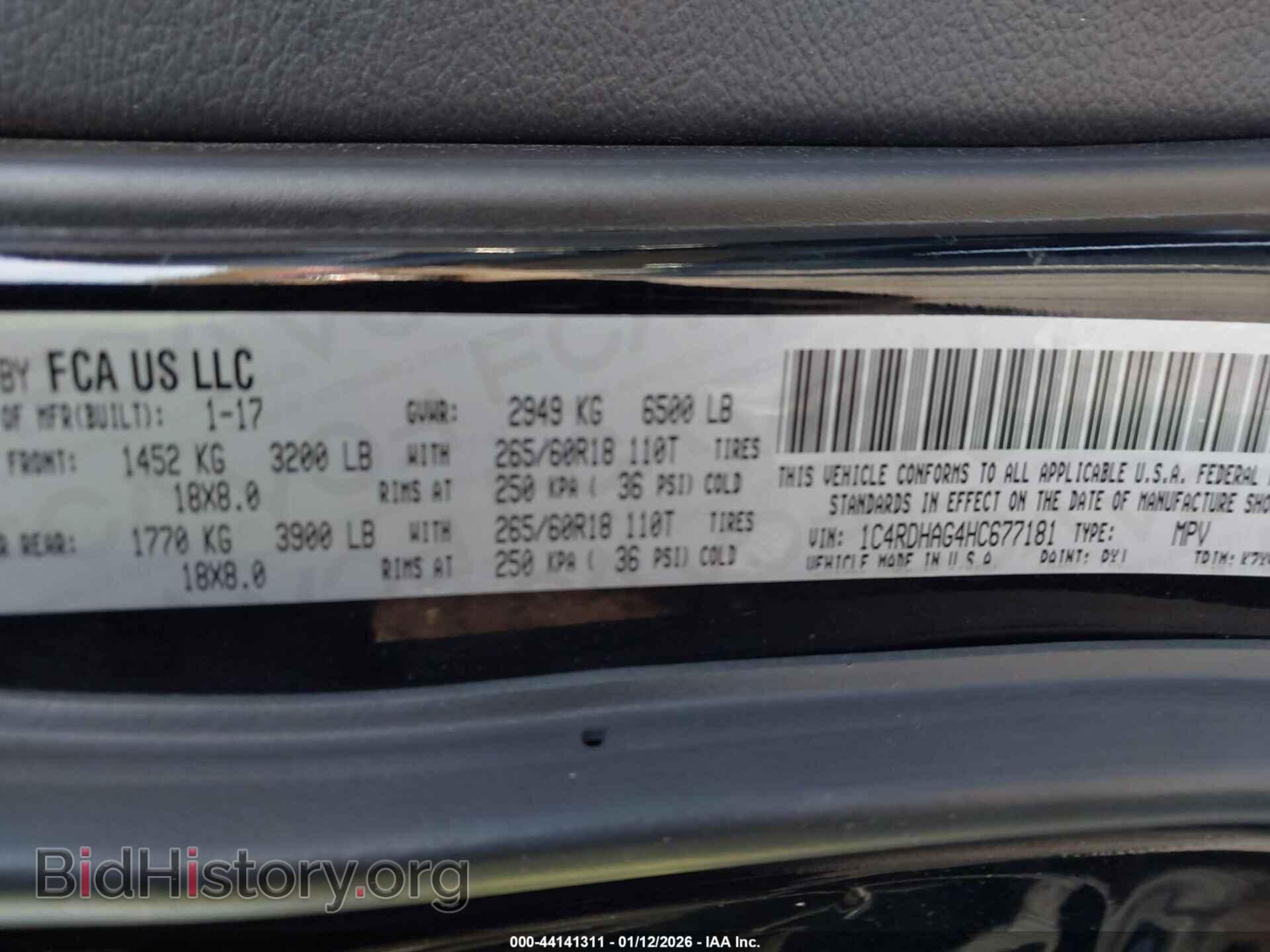 2017 DODGE DURANGO - VIN: 1C4RDHAG4HC677181 - Фото 9
