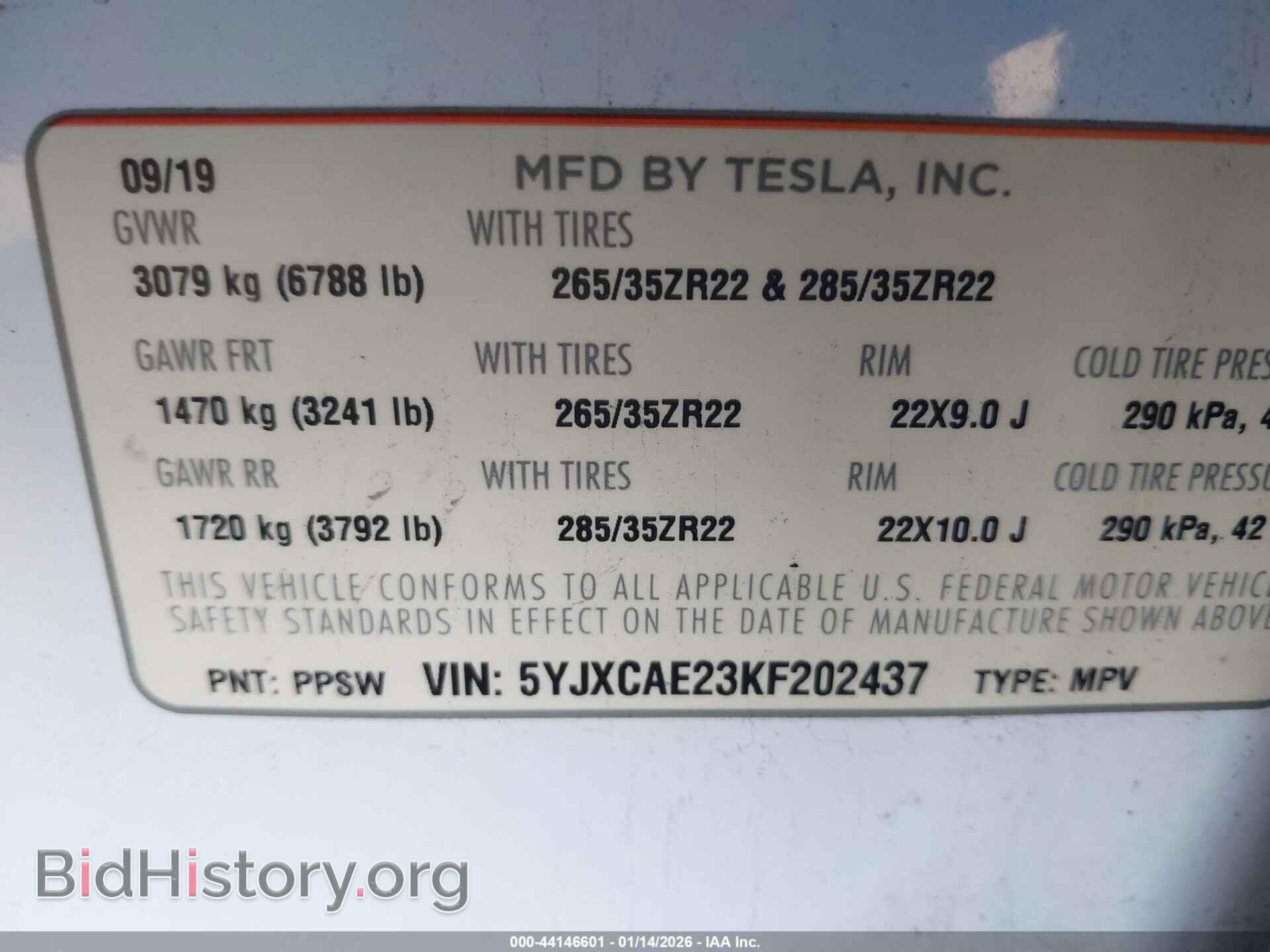 2019 TESLA MODEL X - VIN: 5YJXCAE23KF202437 - Photo 9