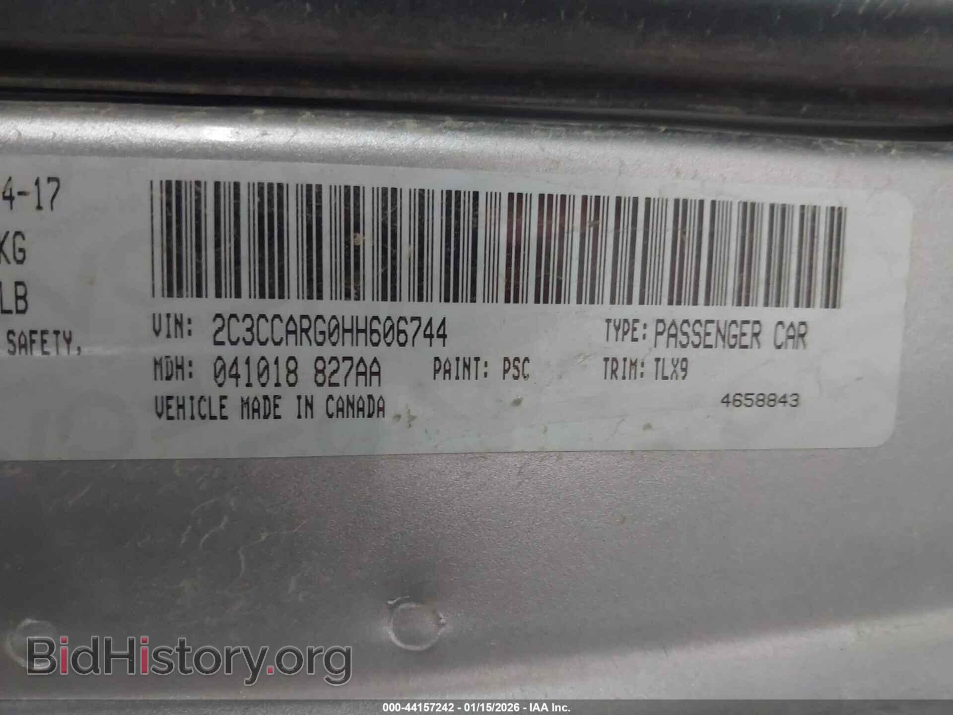 2017 CHRYSLER 300 - VIN: 2C3CCARG0HH606744 - Фото 9
