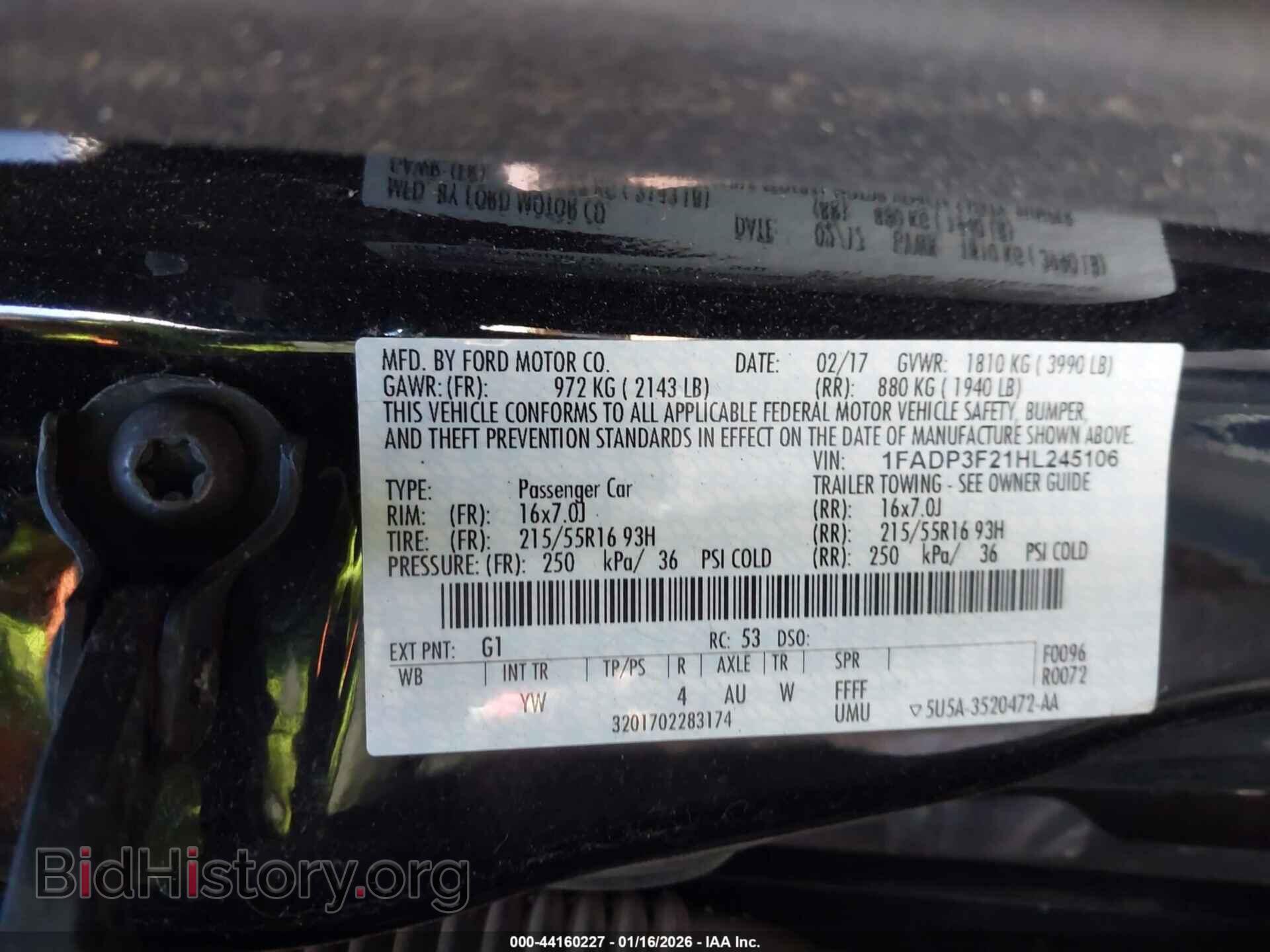 2017 FORD FOCUS - VIN: 1FADP3F21HL245106 - Фото 9
