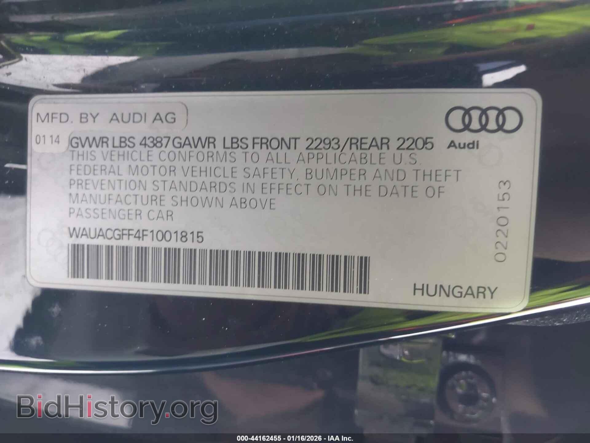 2015 AUDI A3 - VIN: WAUACGFF4F1001815 - Фото 9