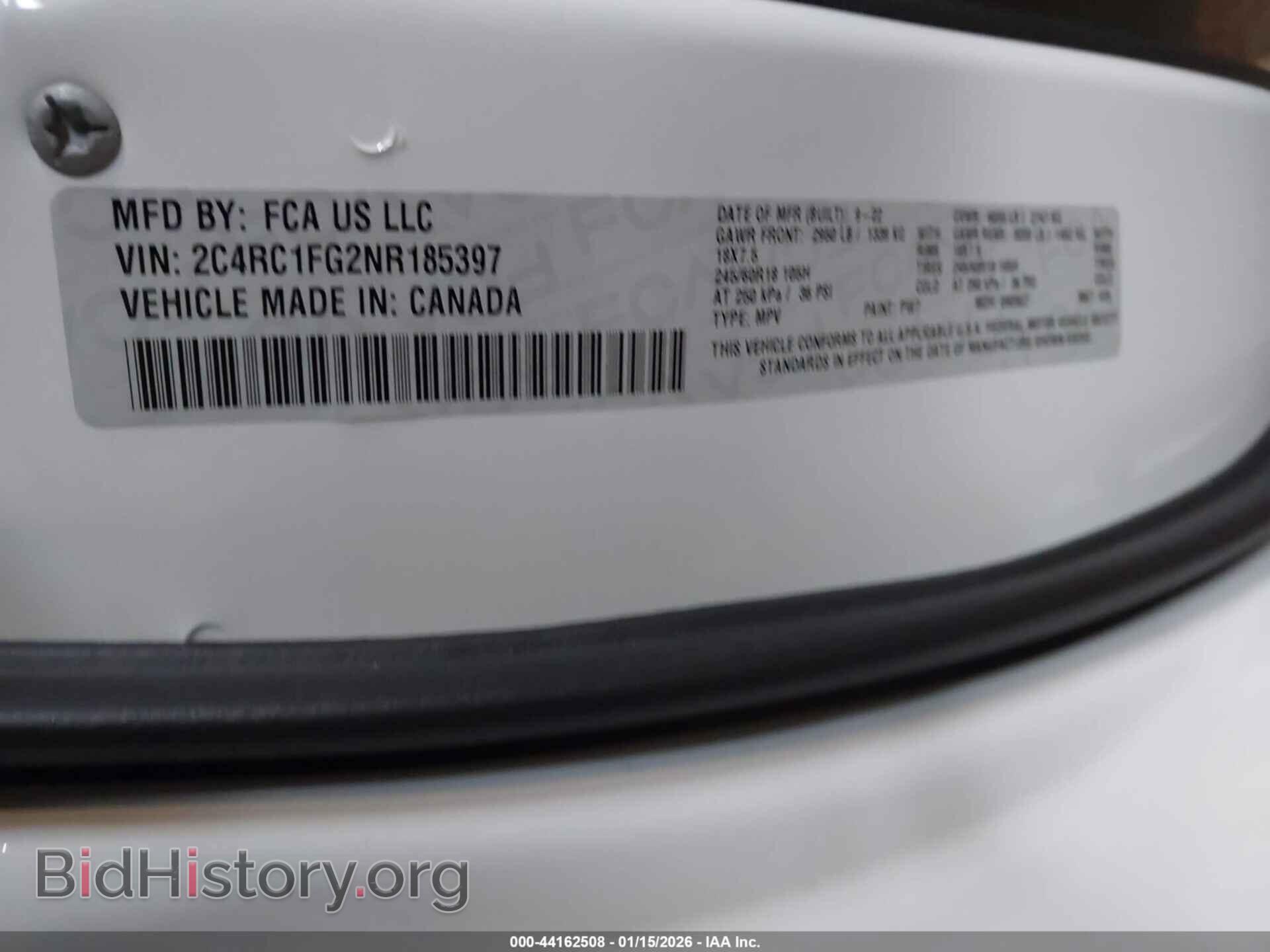 2022 CHRYSLER PACIFICA - VIN: 2C4RC1FG2NR185397 - Photo 9