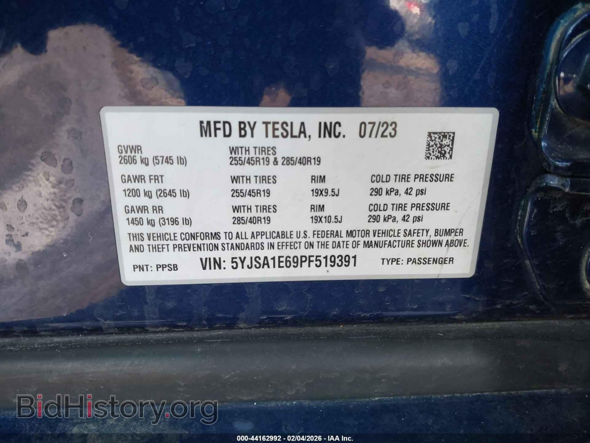 2023 TESLA MODEL S - VIN: 5YJSA1E69PF519391 - Фото 9
