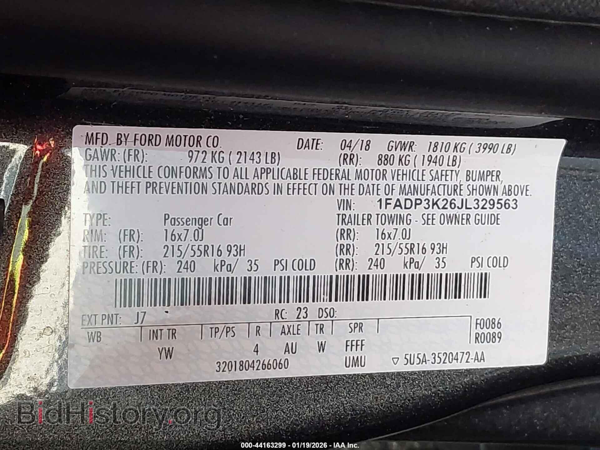 2018 FORD FOCUS - VIN: 1FADP3K26JL329563 - Фото 9
