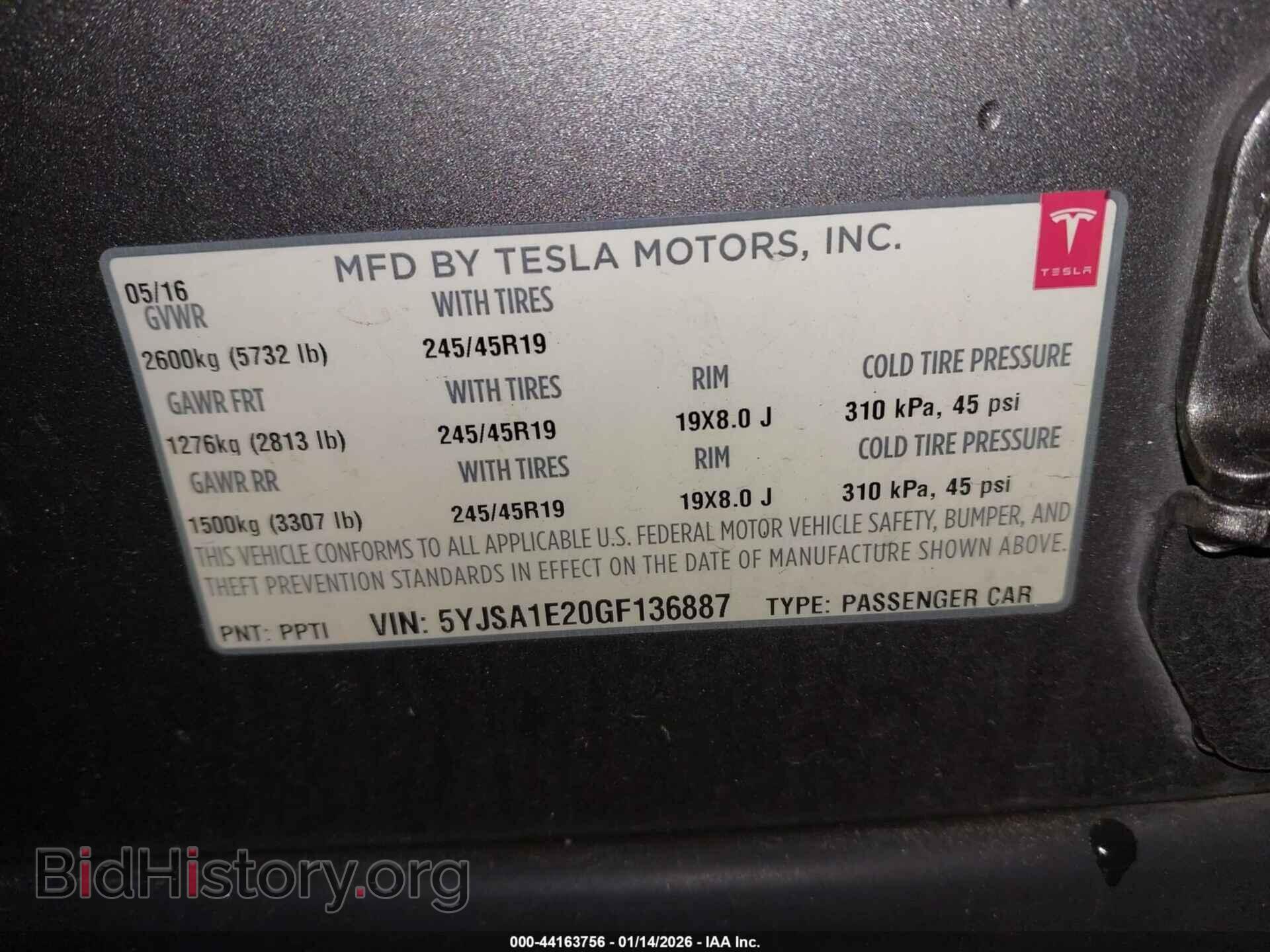 2016 TESLA MODEL S - VIN: 5YJSA1E20GF136887 - Photo 9