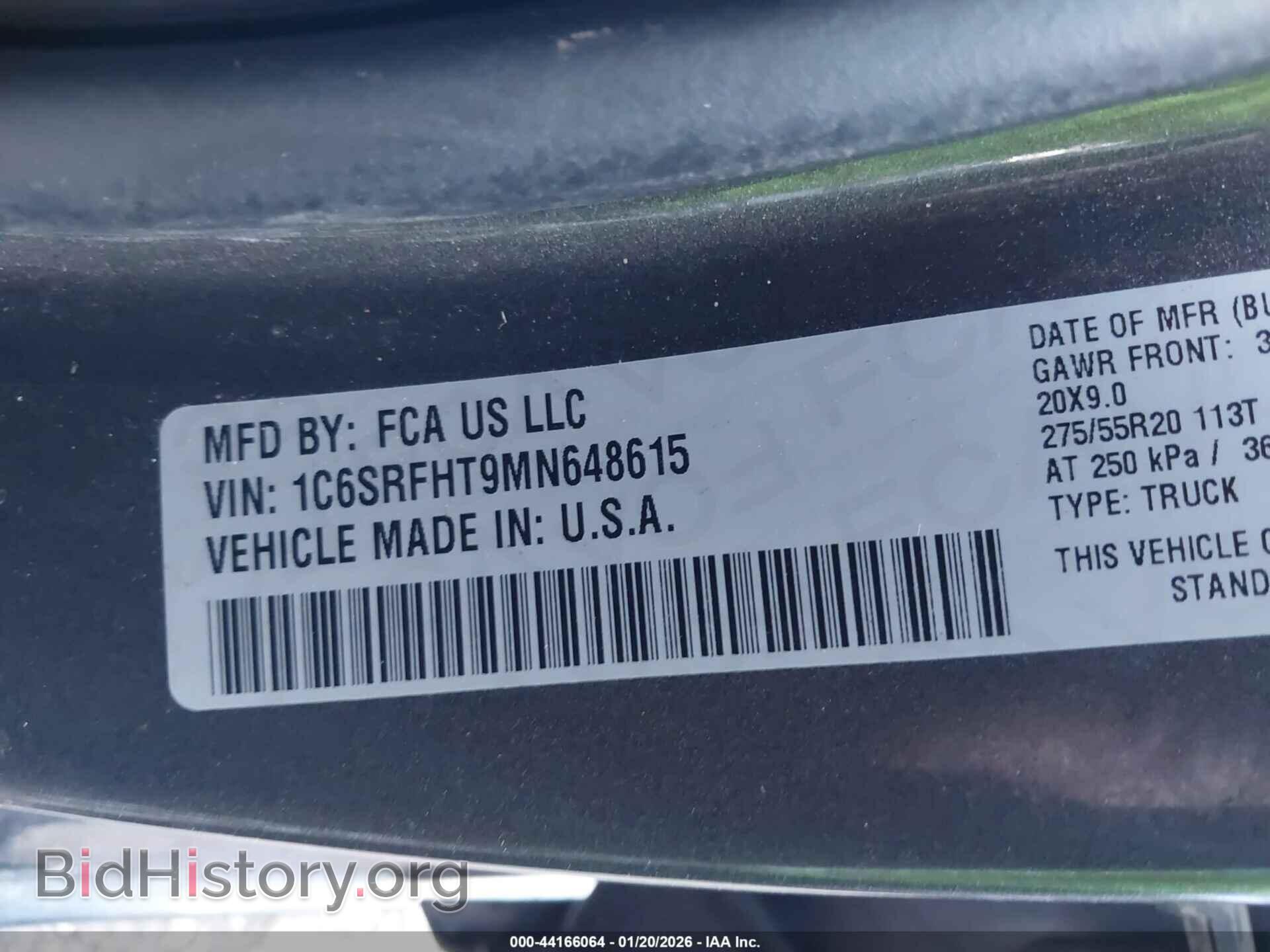 2021 RAM 1500 - VIN: 1C6SRFHT9MN648615 - Фото 9