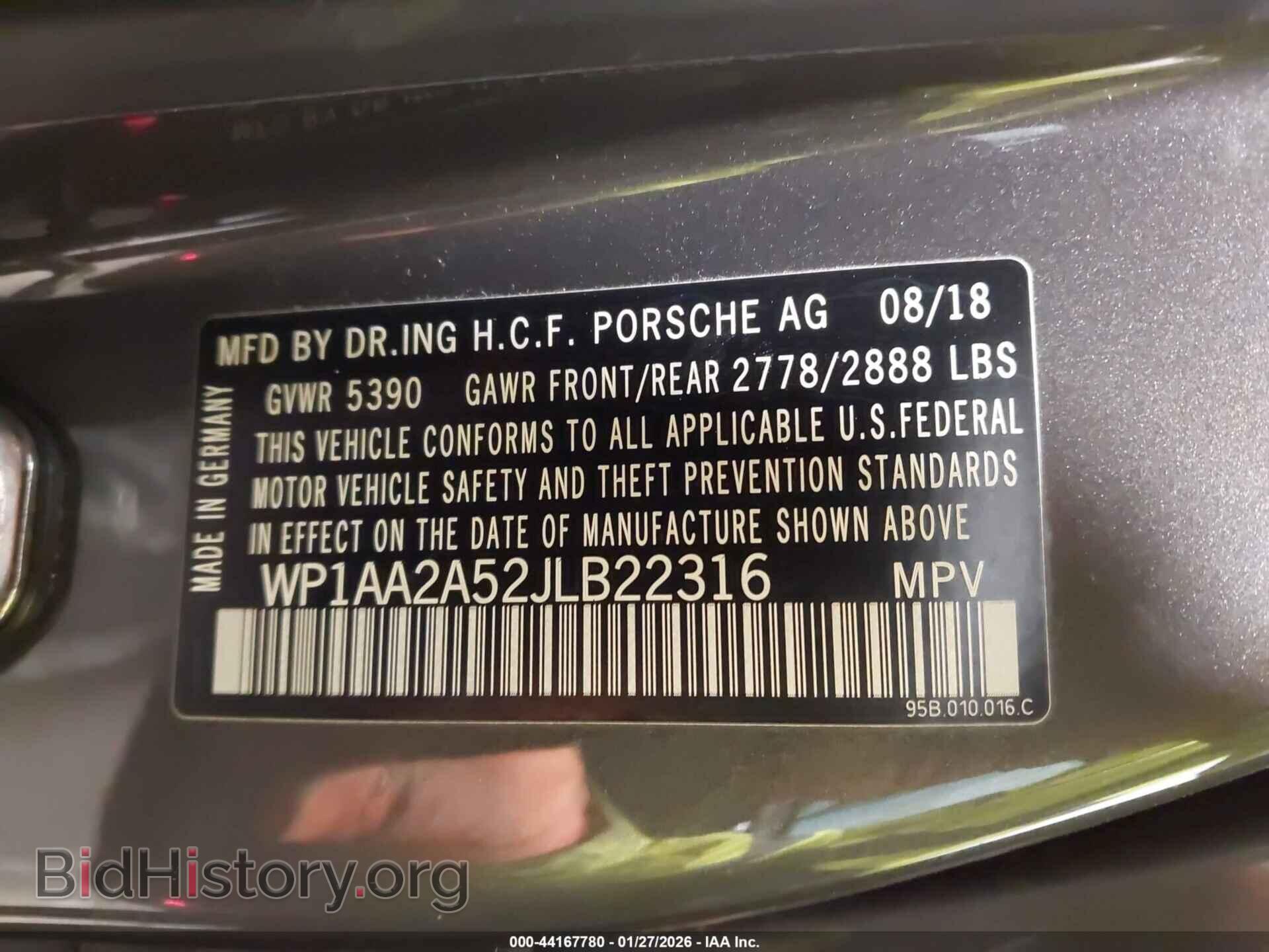 2018 PORSCHE MACAN - VIN: WP1AA2A52JLB22316 - Photo 9