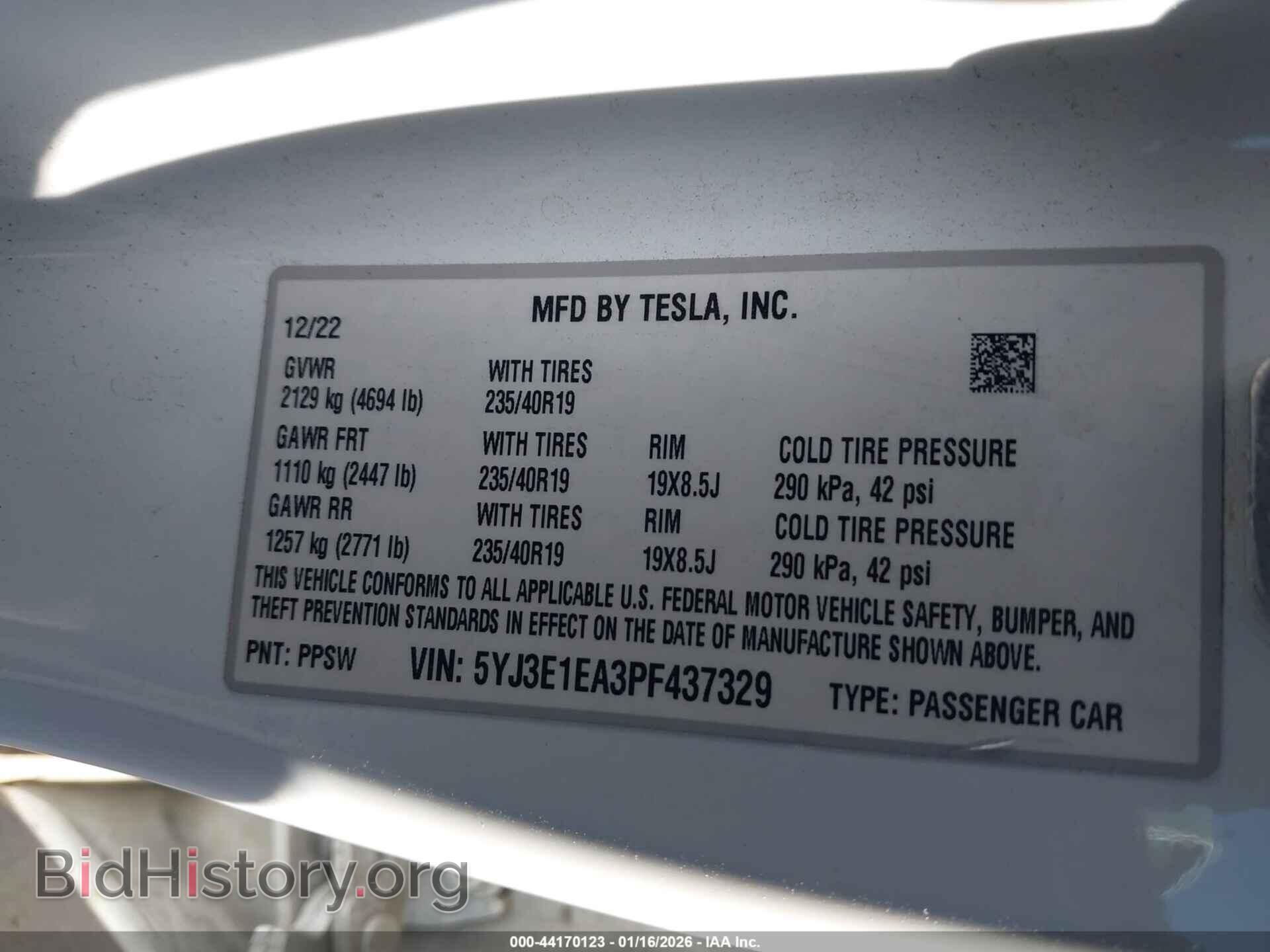 2023 TESLA MODEL 3 - VIN: 5YJ3E1EA3PF437329 - Фото 9