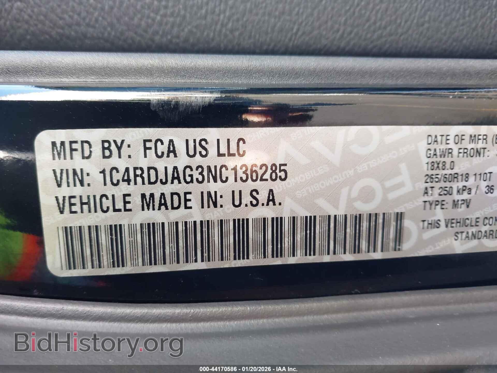 2022 DODGE DURANGO - VIN: 1C4RDJAG3NC136285 - Фото 9