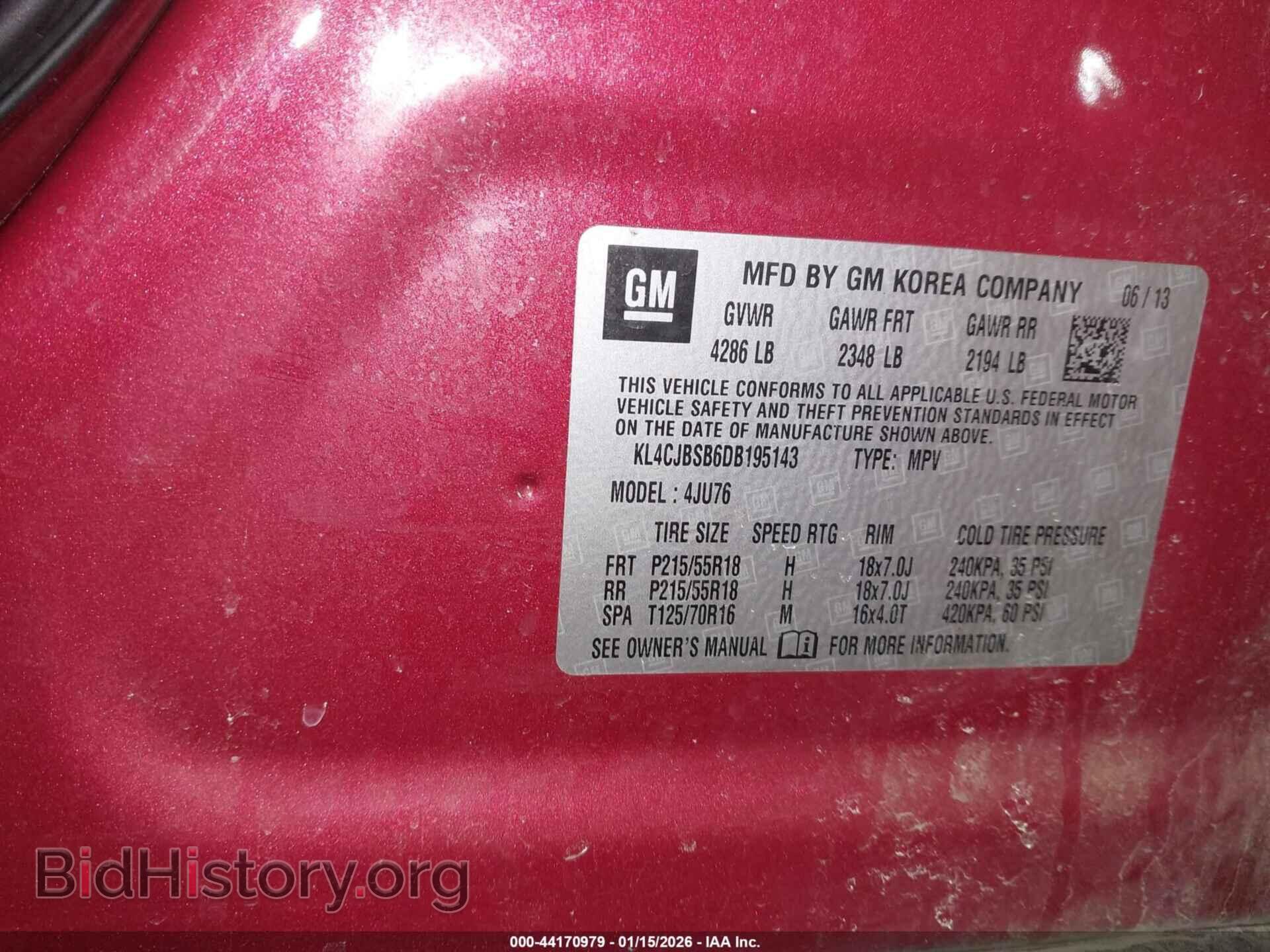 2013 BUICK ENCORE - VIN: KL4CJBSB6DB195143 - Photo 9