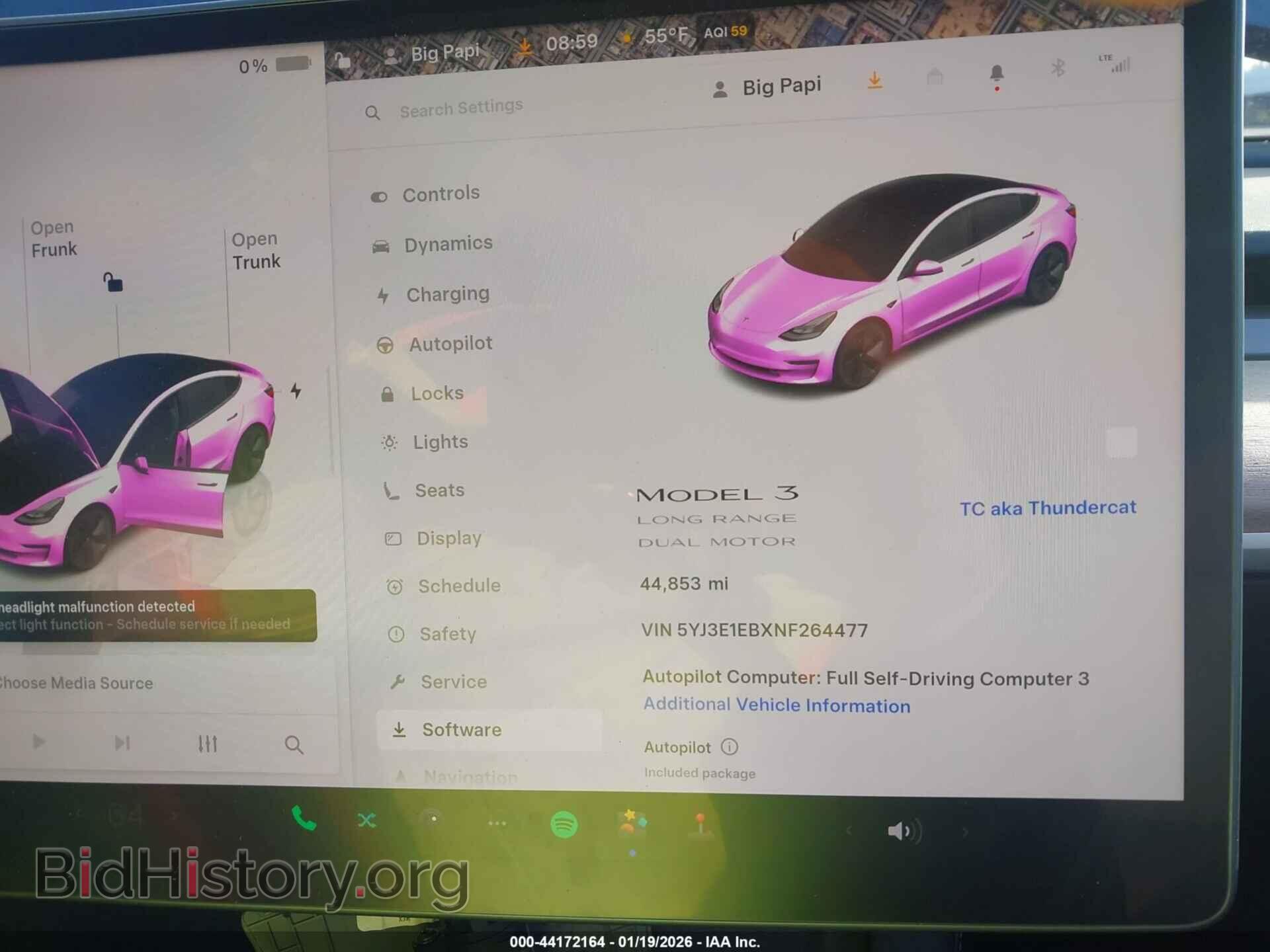 2022 TESLA MODEL 3 - VIN: 5YJ3E1EBXNF264477 - Фото 7