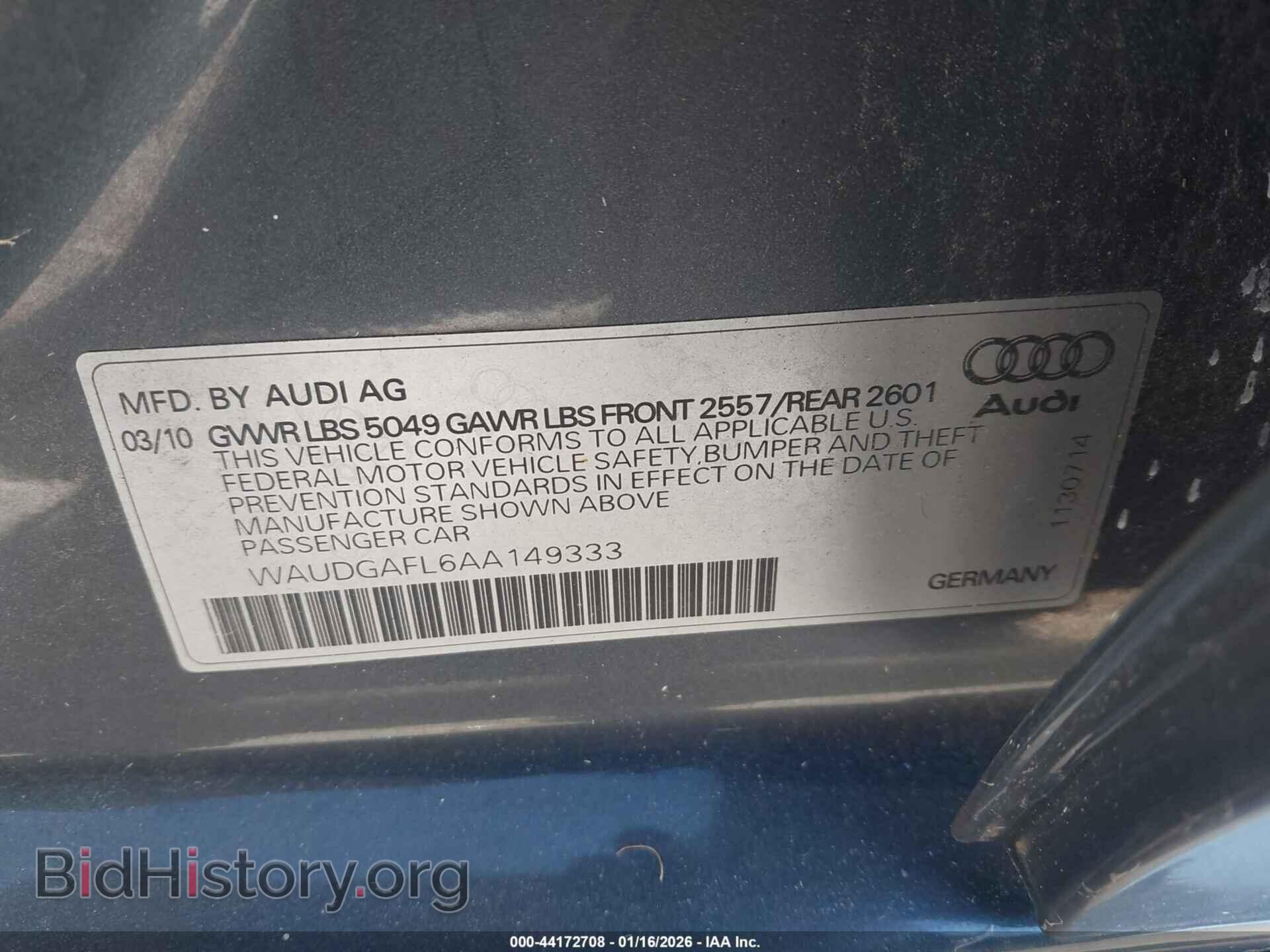 2010 AUDI S4 - VIN: WAUDGAFL6AA149333 - Фото 9