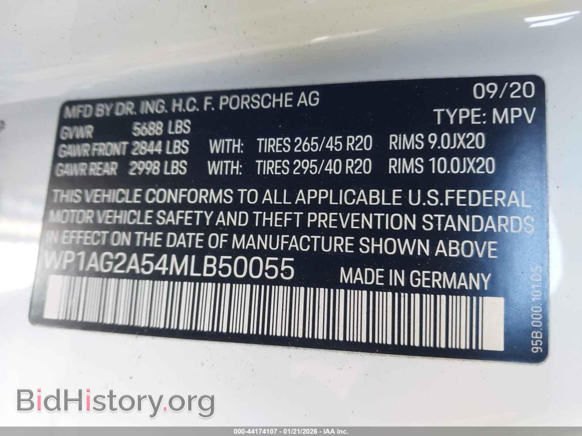 2021 PORSCHE MACAN - VIN: WP1AG2A54MLB50055 - Photo 9