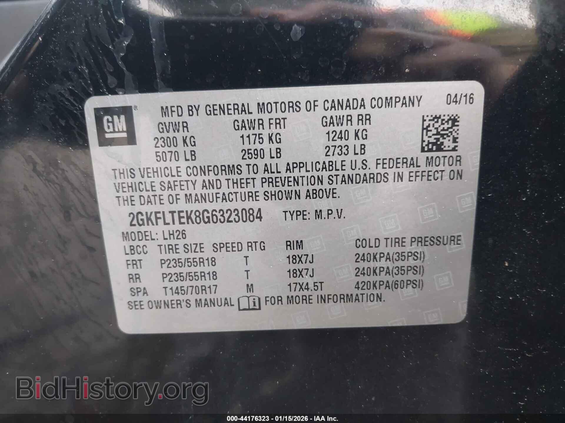 2016 GMC TERRAIN - VIN: 2GKFLTEK8G6323084 - Фото 9