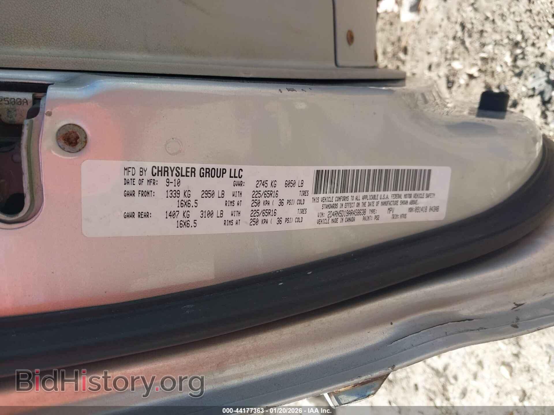 2010 DODGE GRAND CARAVAN - VIN: 2D4RN5D19AR458638 - Фото 9