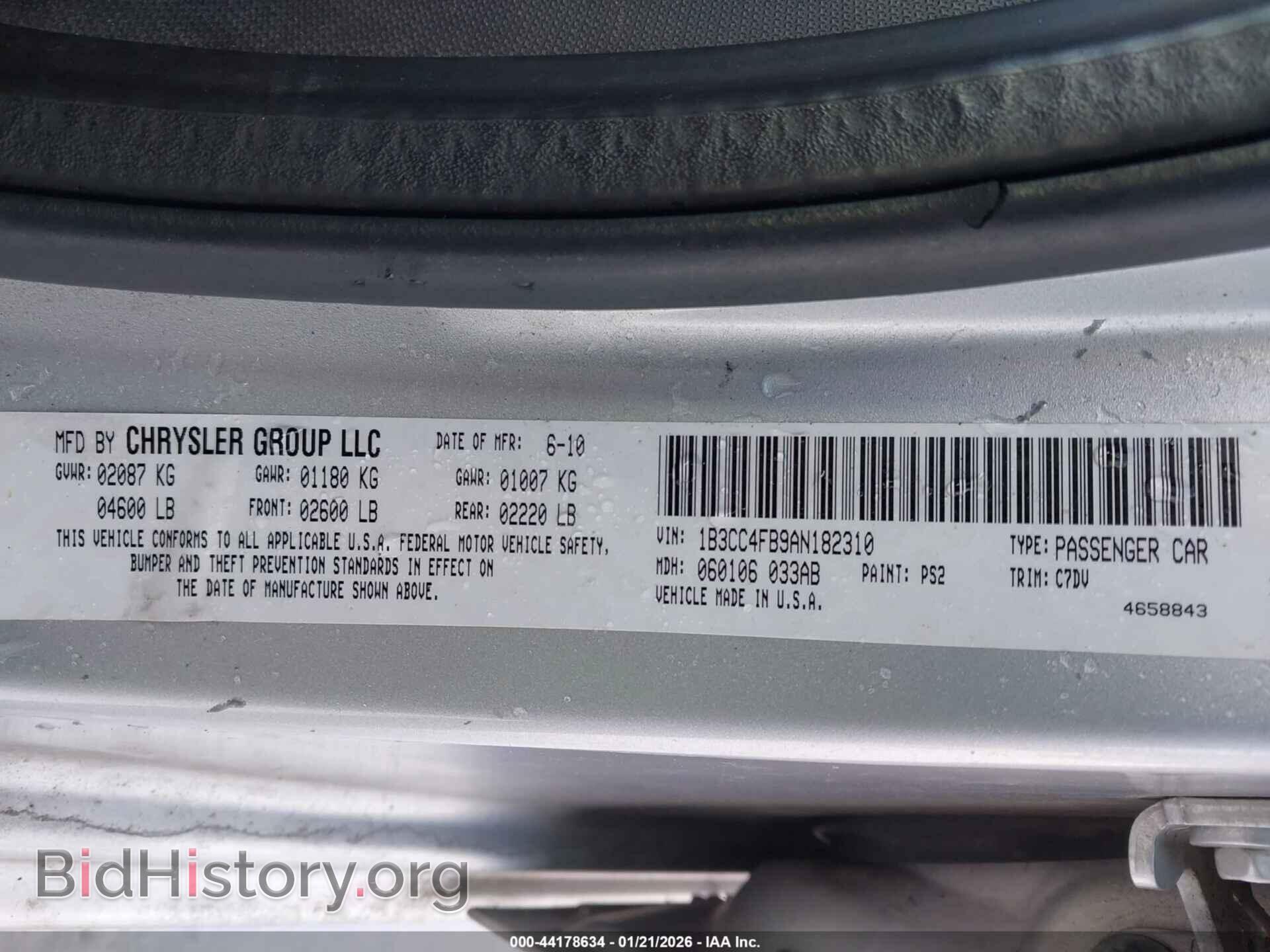 2010 DODGE AVENGER - VIN: 1B3CC4FB9AN182310 - Photo 9