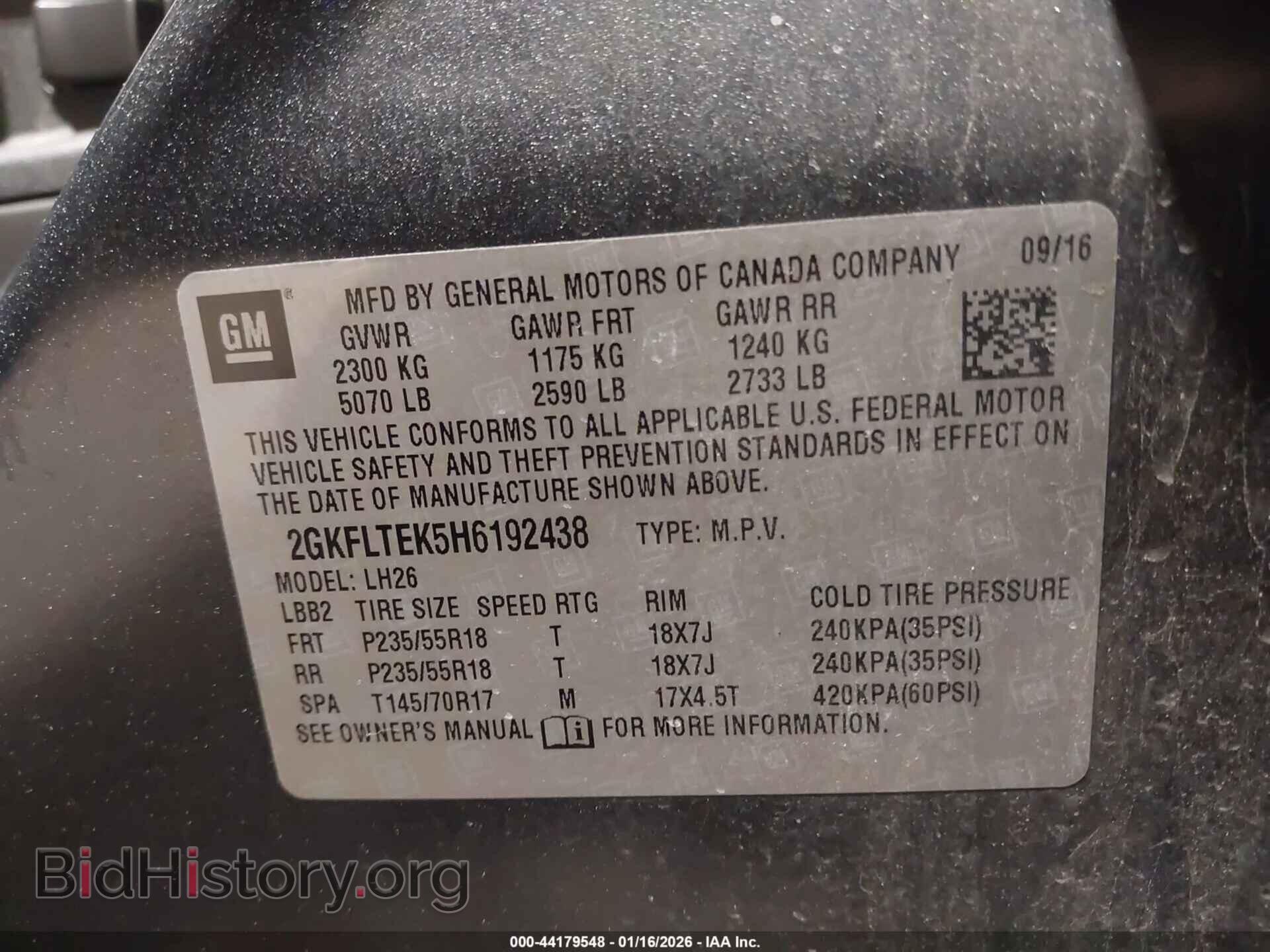 2017 GMC TERRAIN - VIN: 2GKFLTEK5H6192438 - Photo 9